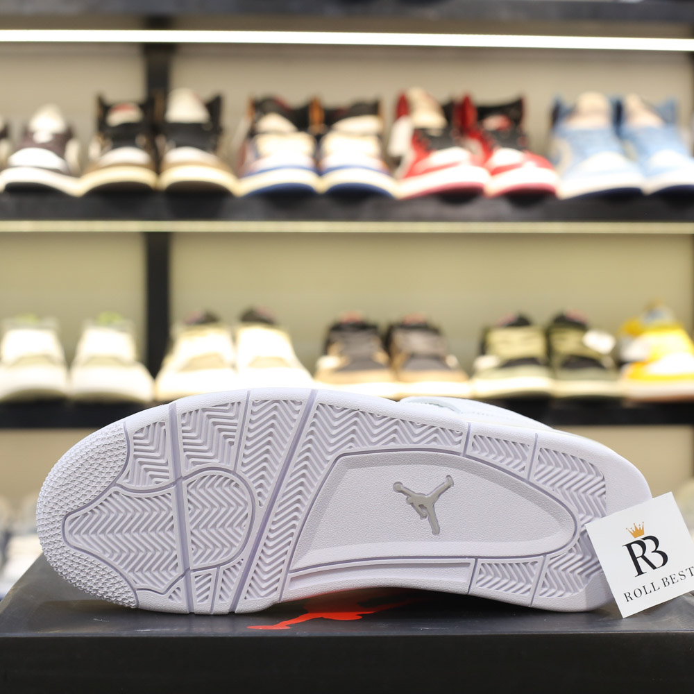 Giày Nike Air Jordan 4 Retro Pure Money (full trắng) Best Quality