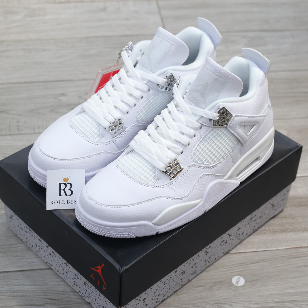 Giày Nike Air Jordan 4 Retro Pure Money (full trắng) Best Quality