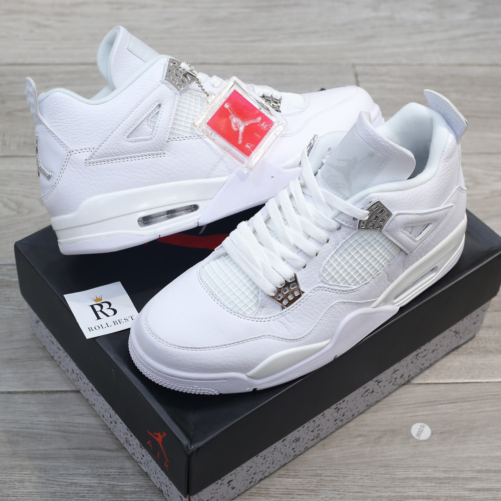 Giày Nike Air Jordan 4 Retro Pure Money (full trắng) Best Quality