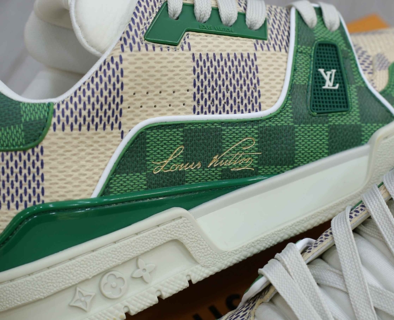 Giày Louis Vuitton LV Trainer #54 Damier Green Best Quality