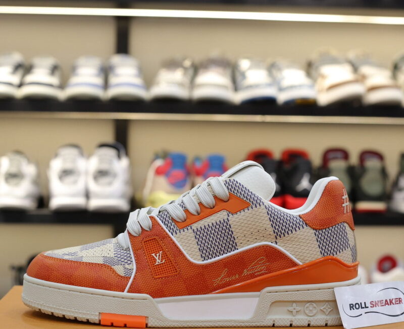 Giày Louis Vuitton LV Trainer #54 Damier Orange Best Quality