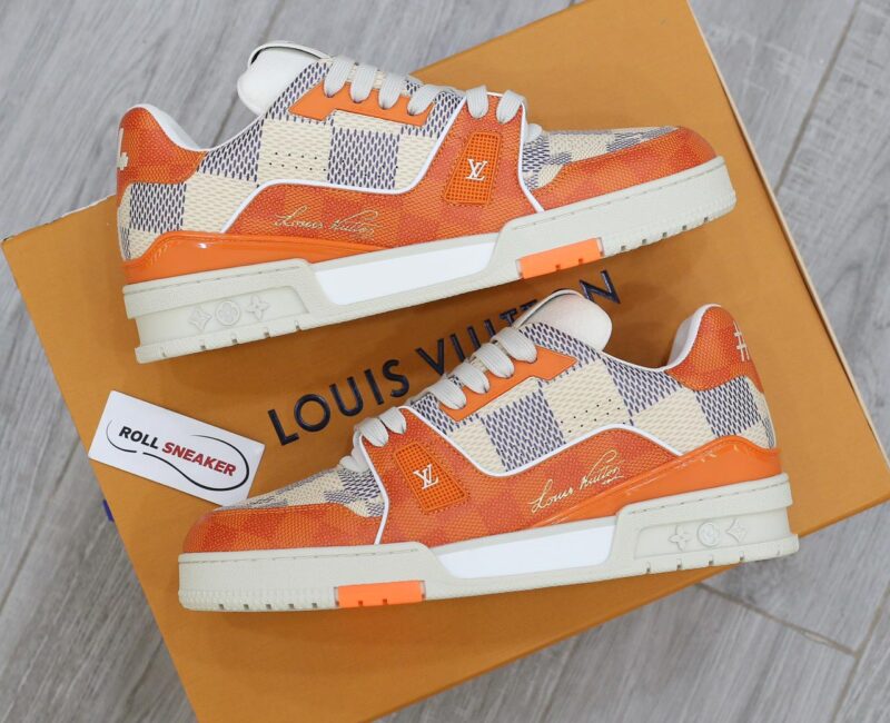 Giày Louis Vuitton LV Trainer #54 Damier Orange Best Quality