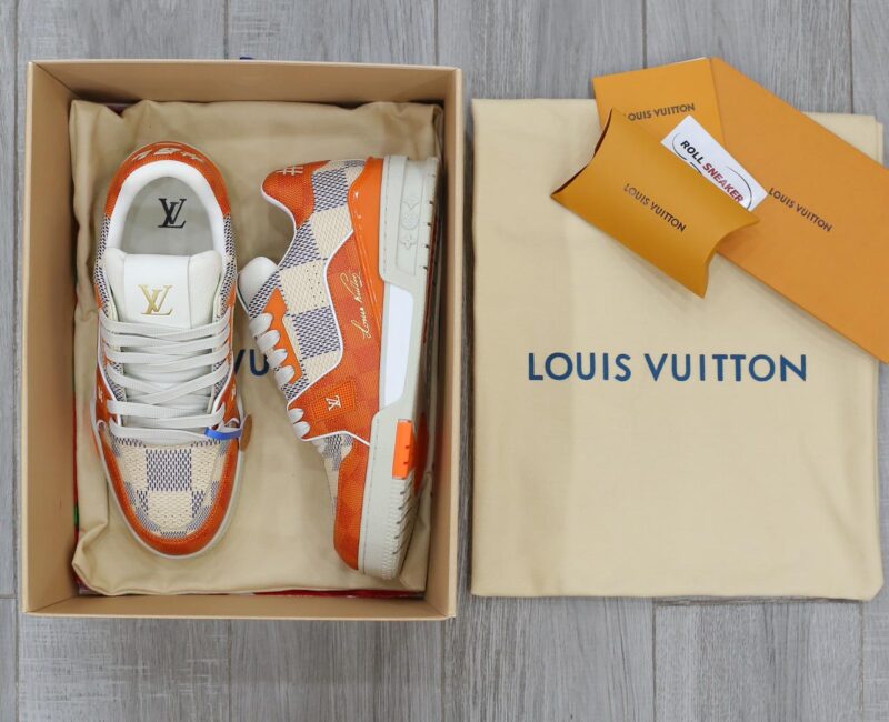Giày Louis Vuitton LV Trainer #54 Damier Orange Best Quality