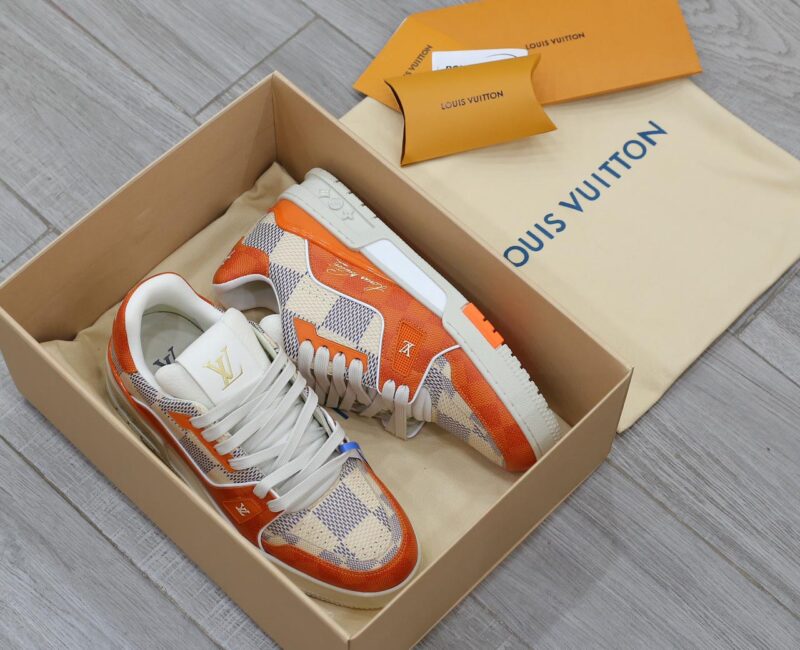 Giày Louis Vuitton LV Trainer #54 Damier Orange Best Quality