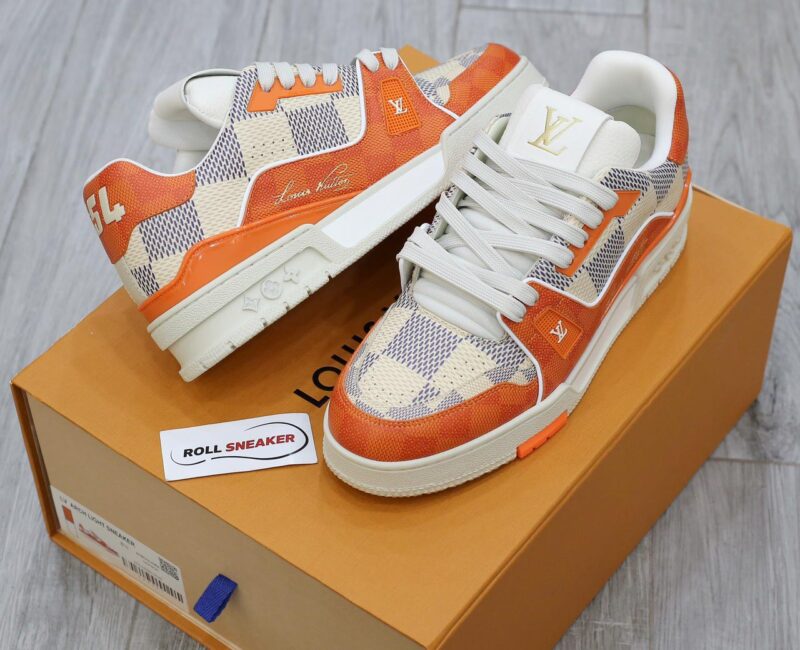 Giày Louis Vuitton LV Trainer #54 Damier Orange Best Quality