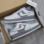 Giày Nike Air Force 1 Double White Grey Shadow