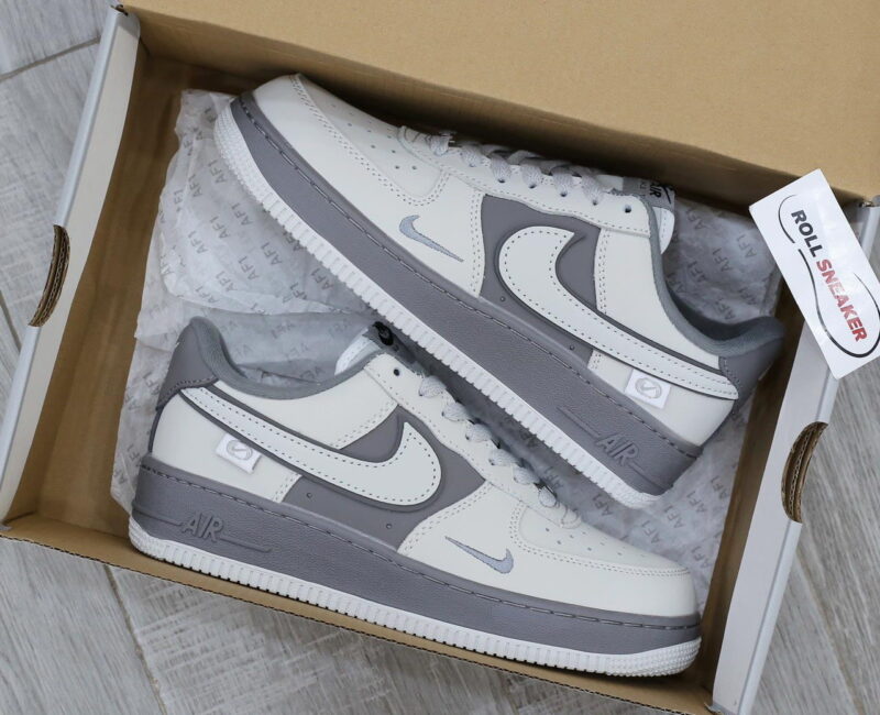 Giày Nike Air Force 1 Double White Grey Shadow