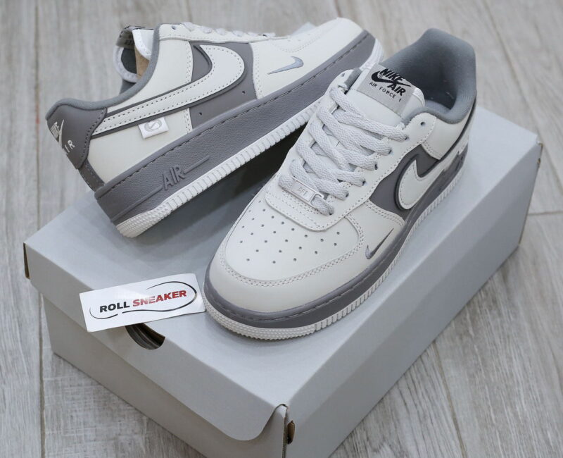 Giày Nike Air Force 1 Double White Grey Shadow