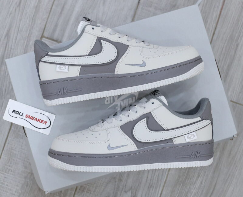 Giày Nike Air Force 1 Double White Grey Shadow