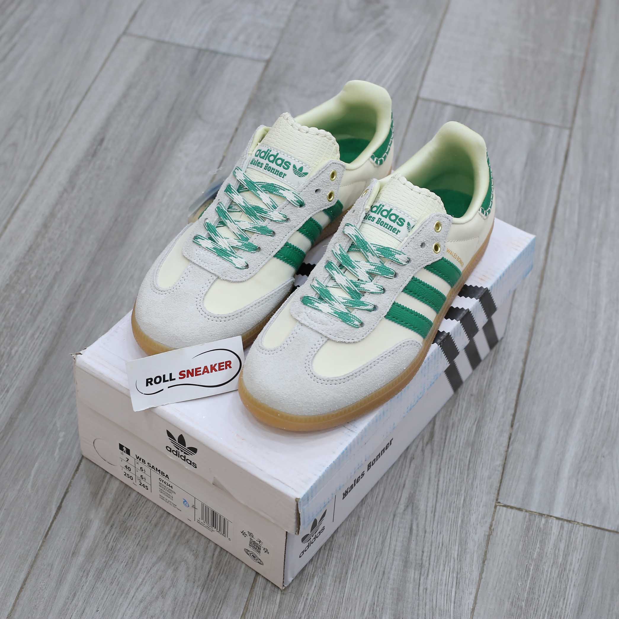 Giày Adidas Samba Wales Bonner Cream Green Men's Best Quality