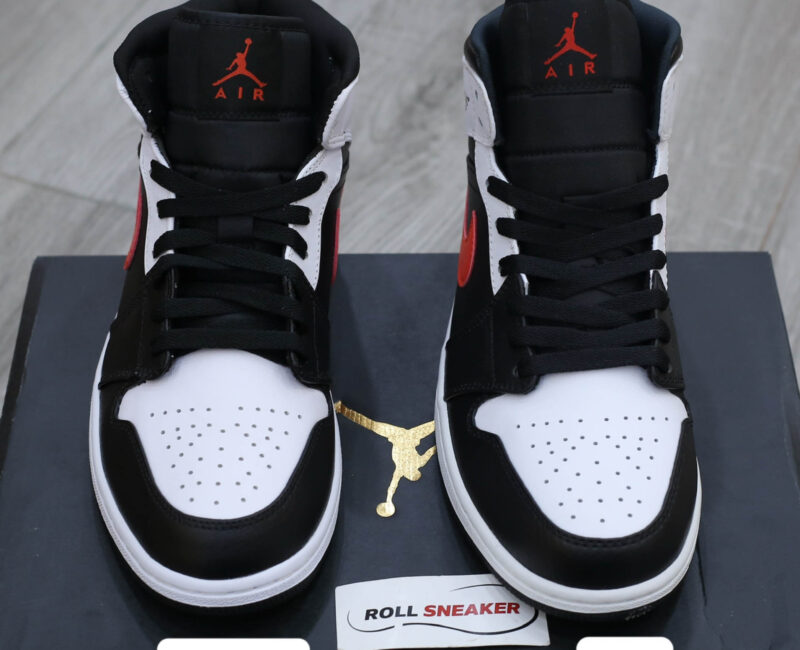 Giày Nike Air Jordan 1 Mid Black Chile Red White Best Quality