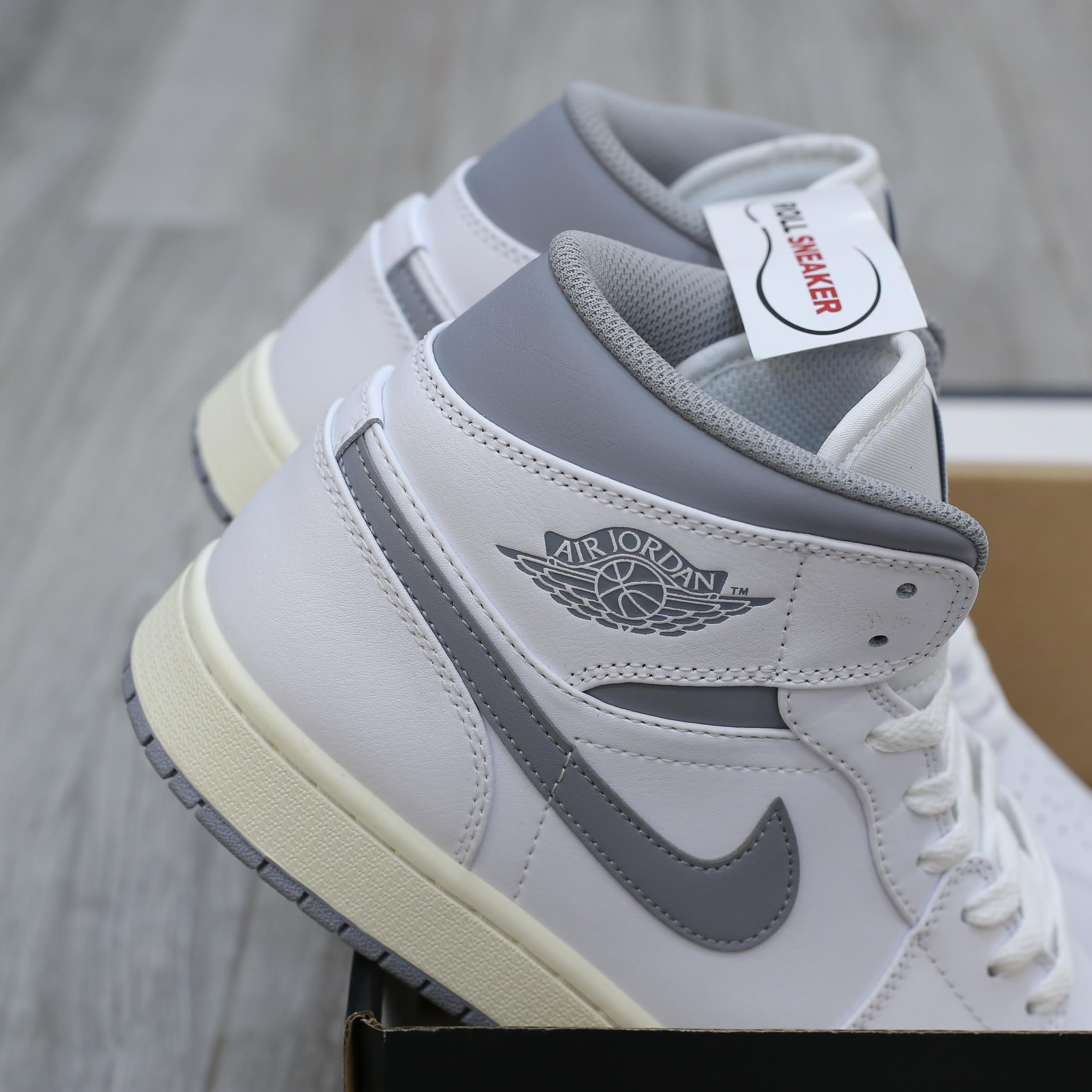 Giày Nike Air Jordan 1 ‘Mid White Stealth’ Best Quality
