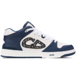 Giày Dior B57 Mid Navy Blue White Dior Oblique Jacquard Best Quality