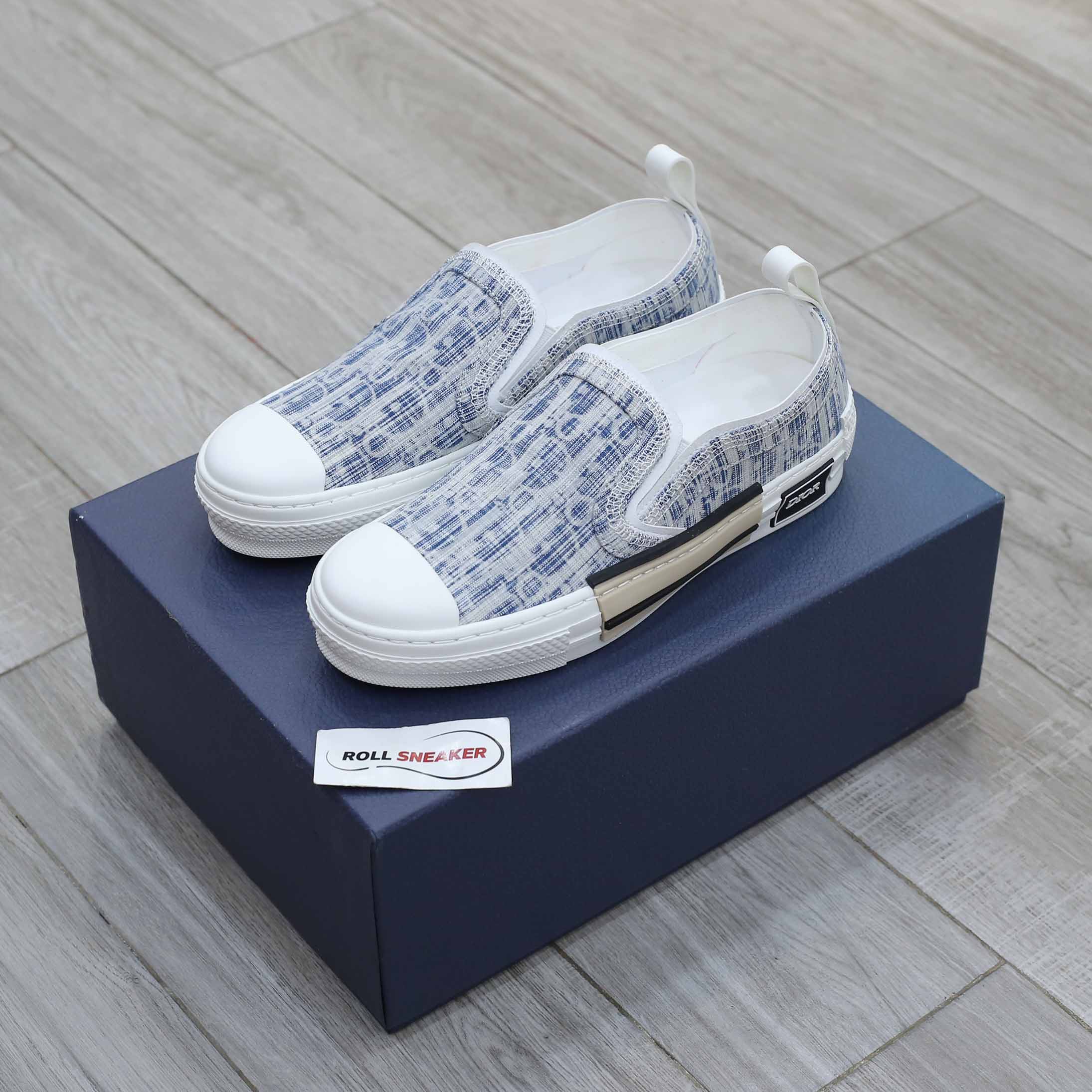 Giày Dior B23 Low Blue Oblique Kasuri Jacquard Best Quality