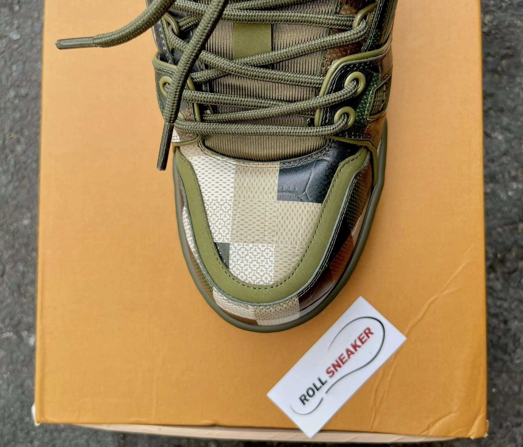 Giày Louis Vuitton LV Trainer Maxi Green Damoflage Damier Best Quality