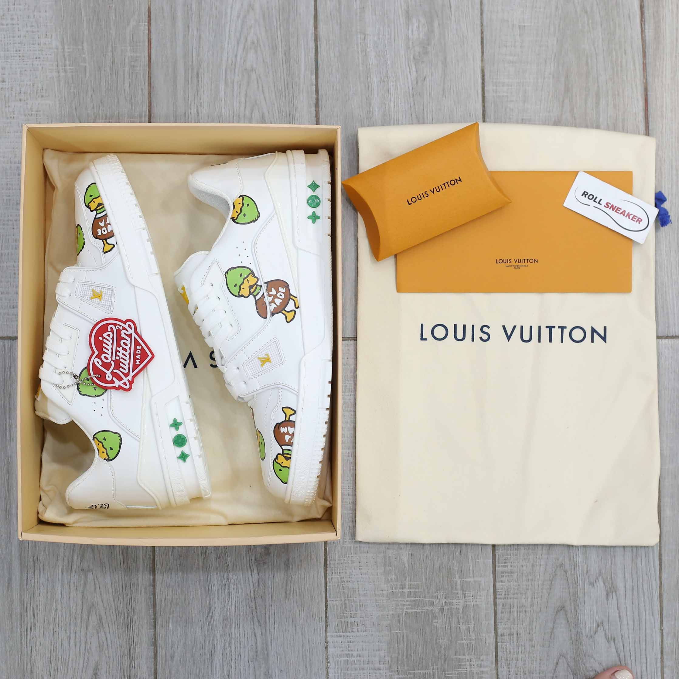 Giày Louis Vuitton LV Trainer x Nigo Duck Like Auth