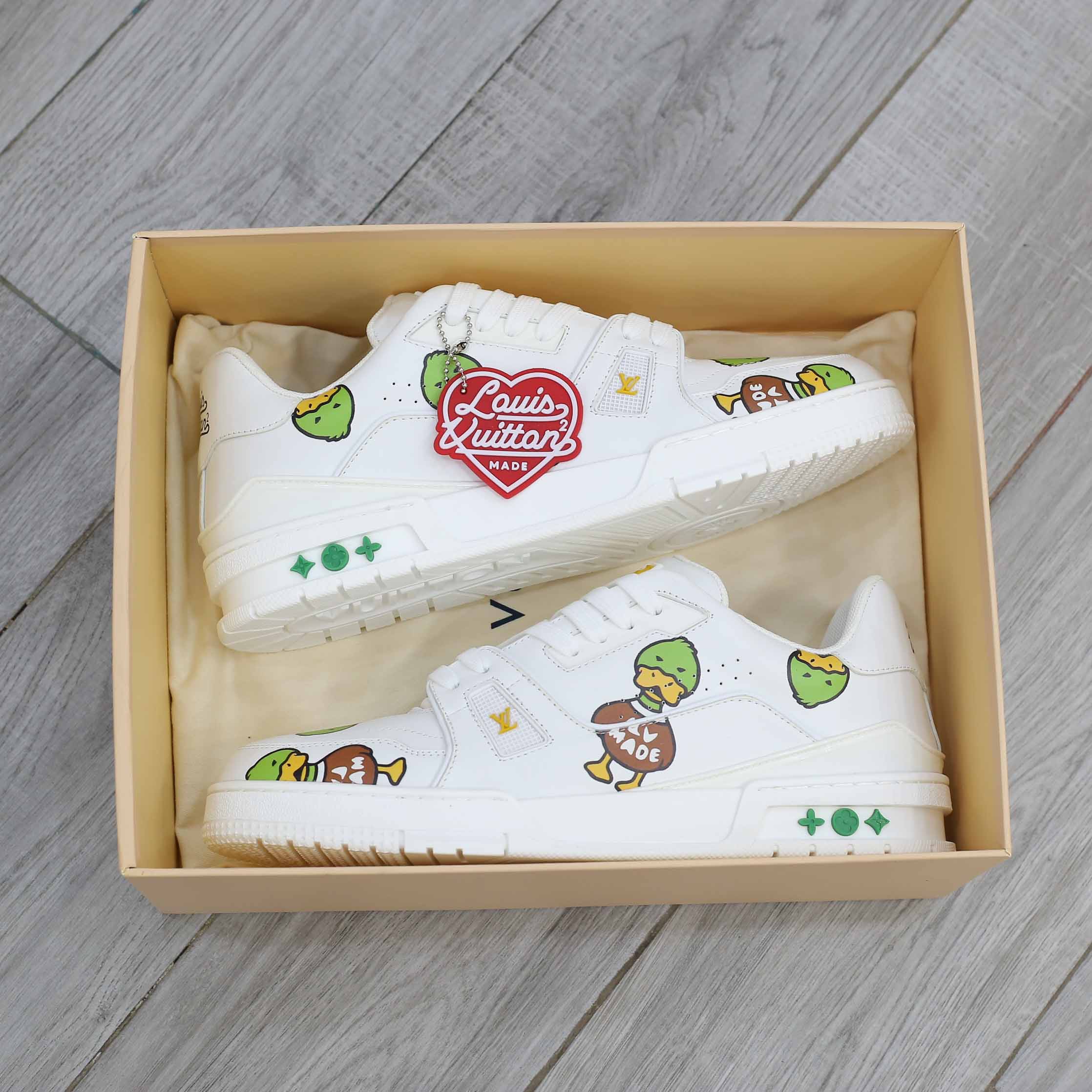 Giày Louis Vuitton LV Trainer x Nigo Duck Like Auth