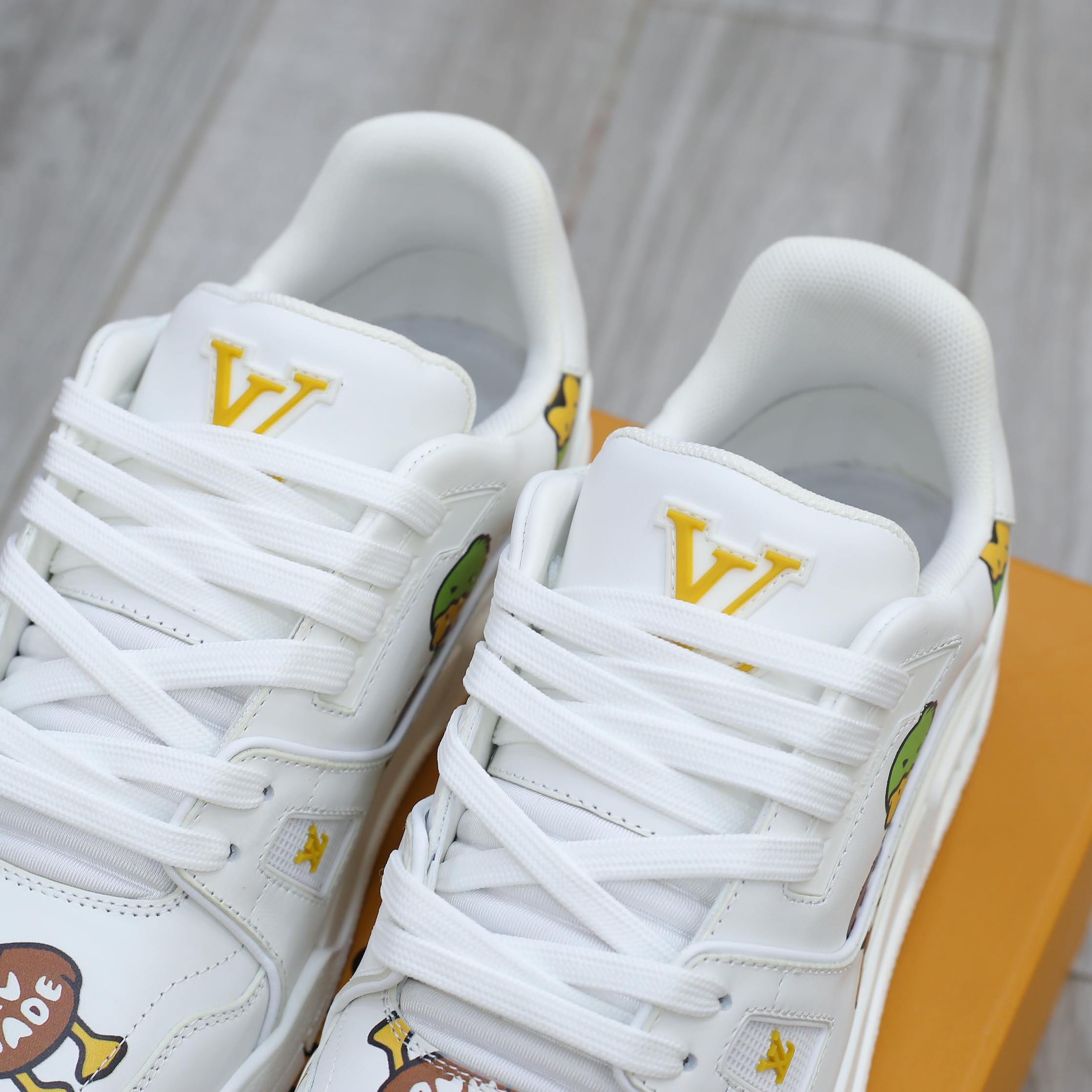 Giày Louis Vuitton LV Trainer x Nigo Duck Like Auth