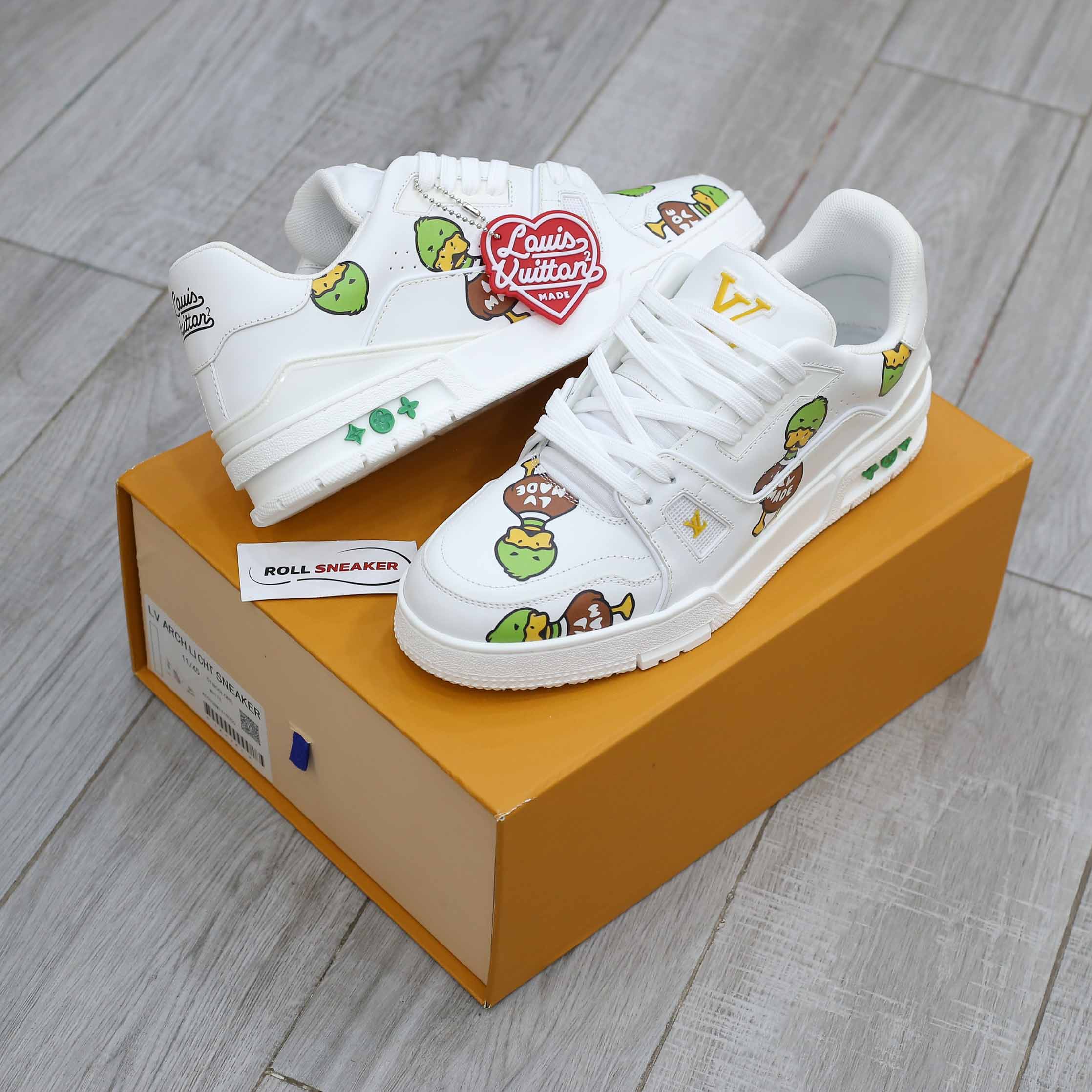 Giày Louis Vuitton LV Trainer x Nigo Duck Like Auth