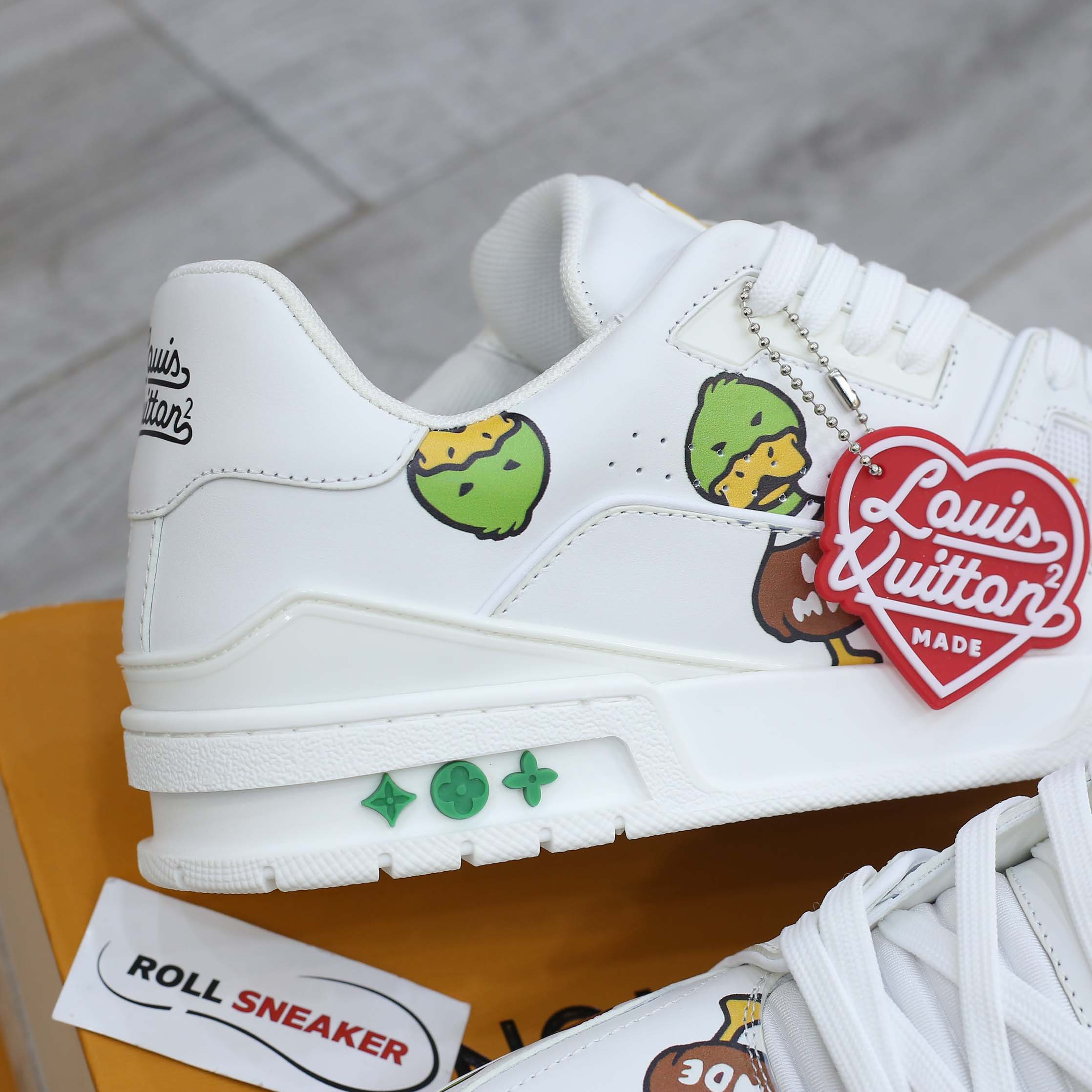 Giày Louis Vuitton LV Trainer x Nigo Duck Like Auth