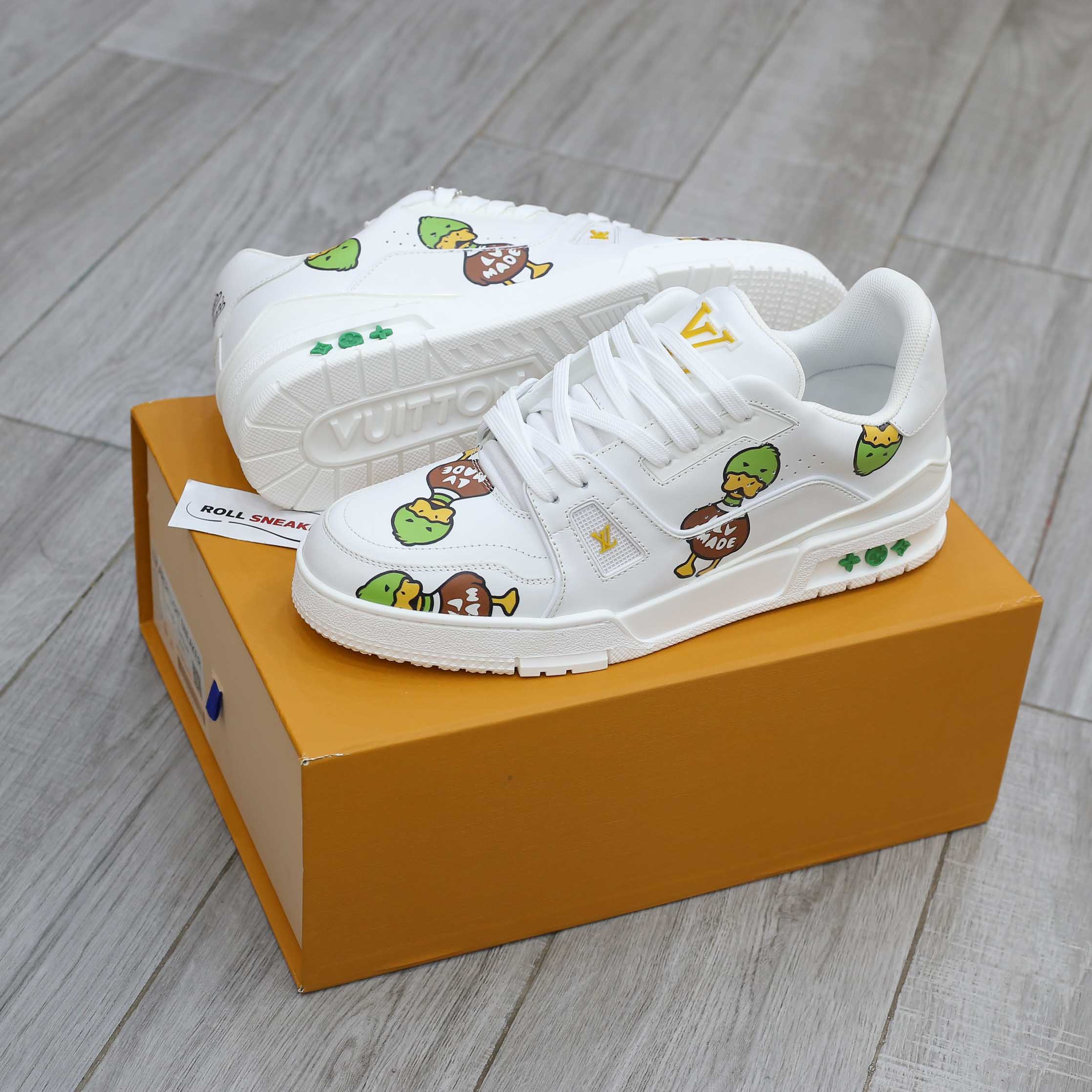 Giày Louis Vuitton LV Trainer x Nigo Duck Like Auth