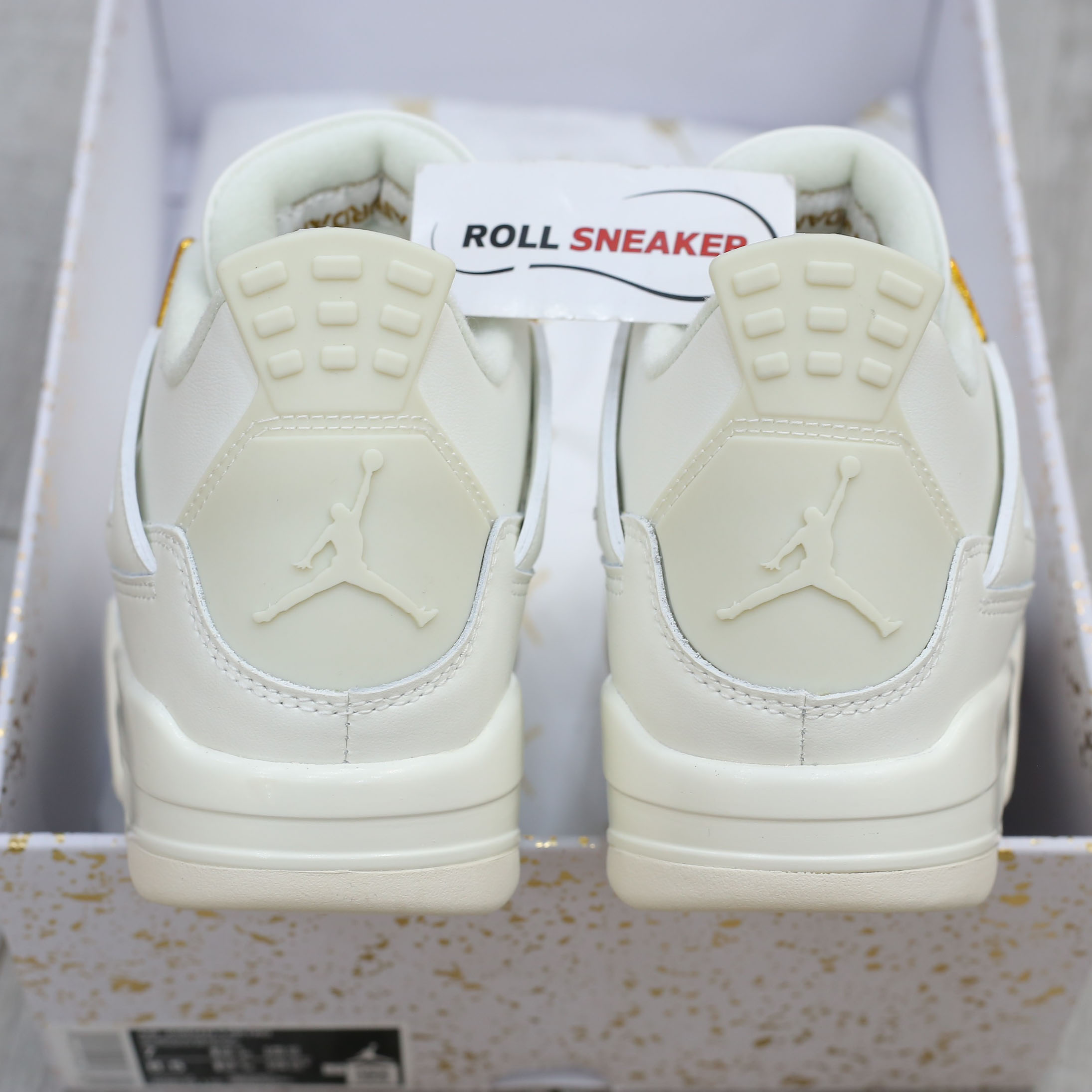 Giày Nike Air Jordan 4 Sail Metallic Gold Like Auth