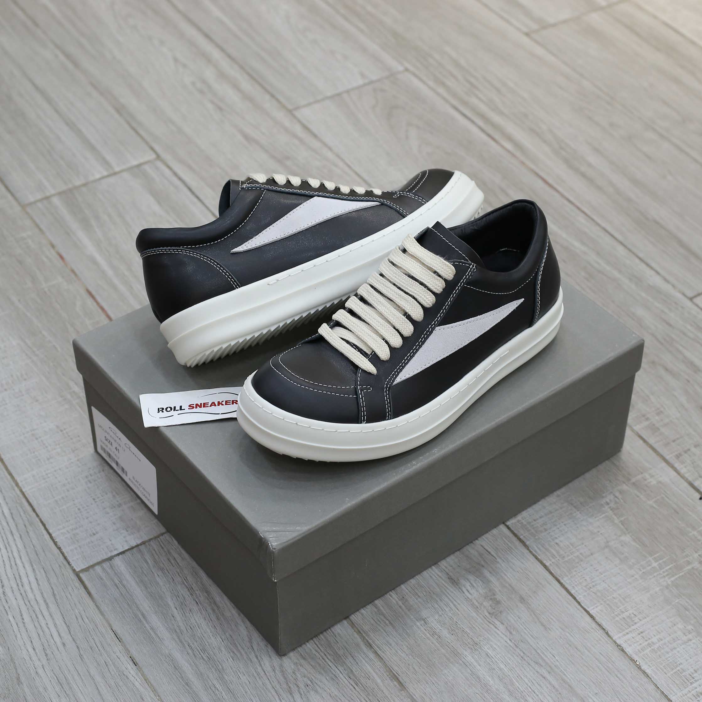 Giày Rick Owens Vintage ‘Black Milk White’ Best Quality