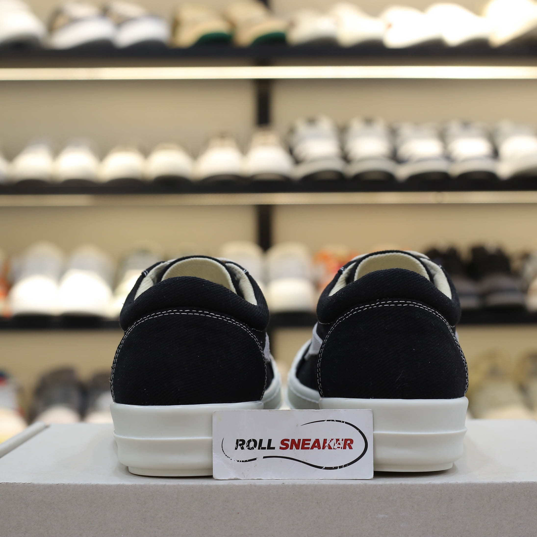 Giày Rick Owens Vintage ‘Black Milk White’ Canvas Best Quality