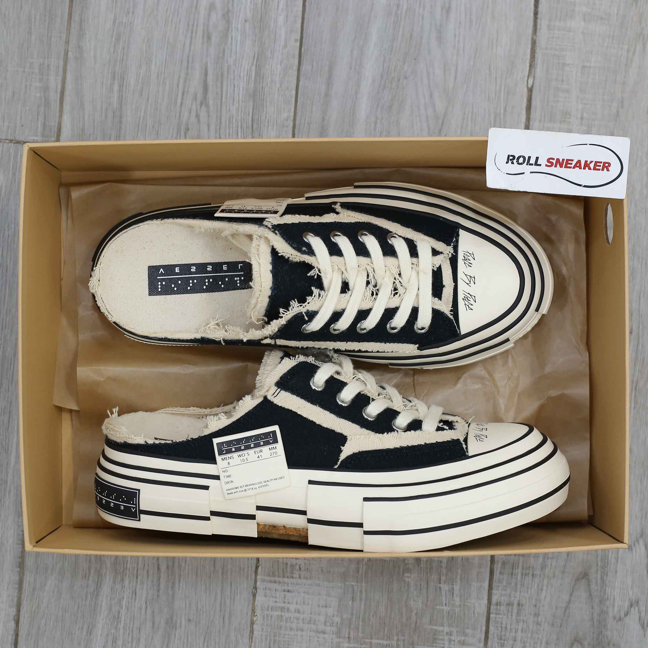 Giày Xvessel G.O.P Black Slip on Best Quality