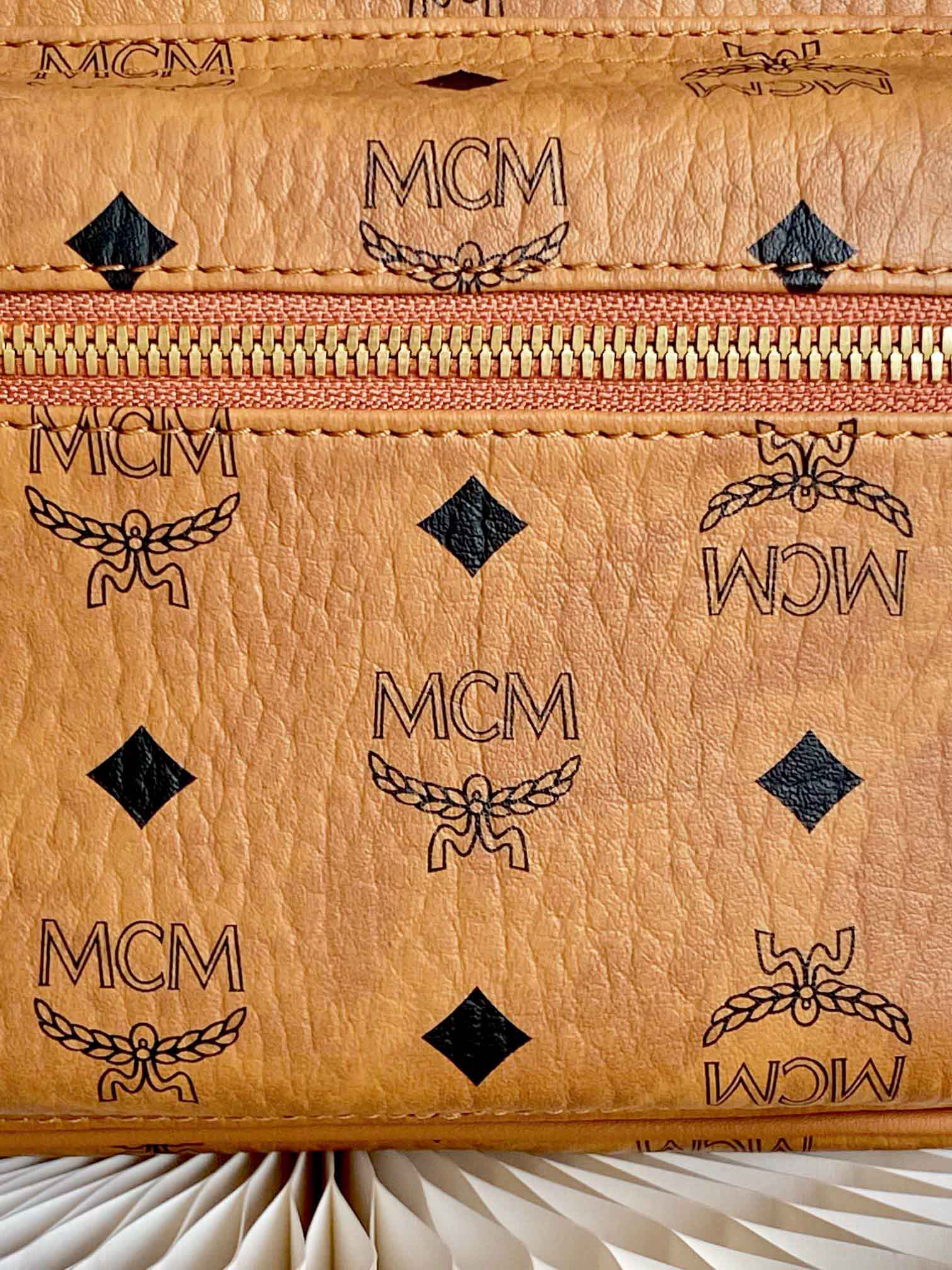 Balo MCM Stark Side Studs Visetos màu Cognac Mini Best Quality
