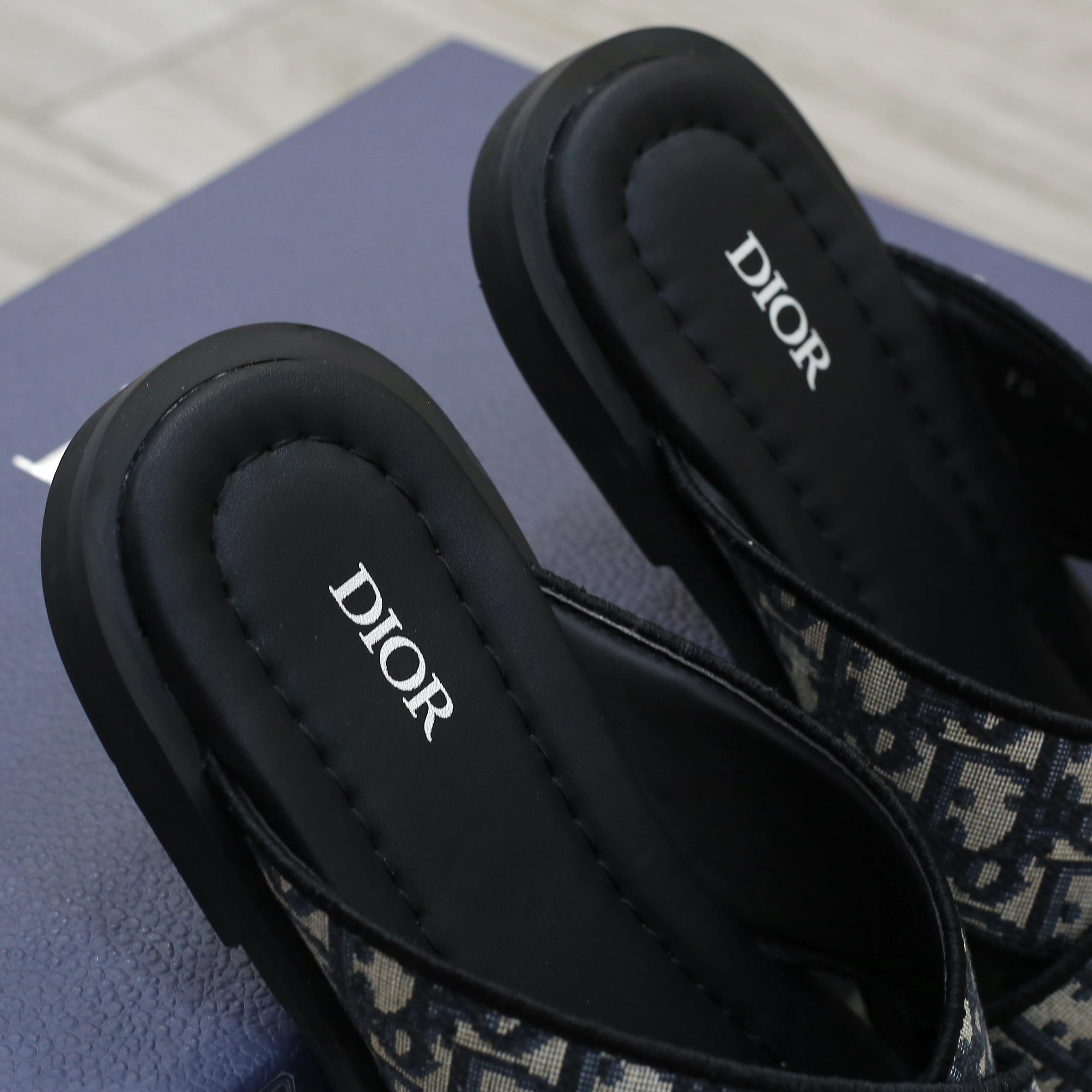 Dép Dior Alias Sandals Blue Oblique Best Quality