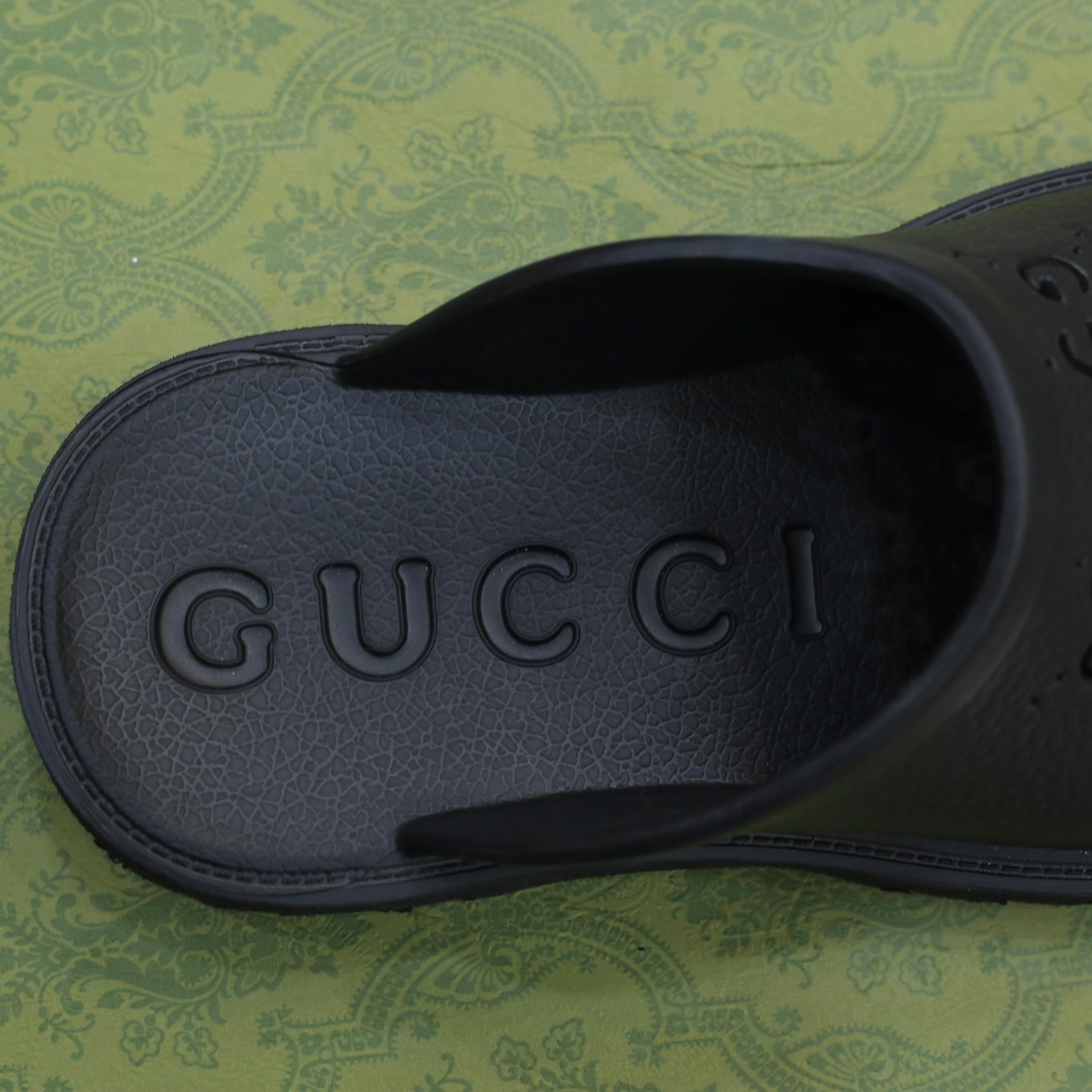 Dép Gucci Platform Perforated G Sandal Cream Best Quality