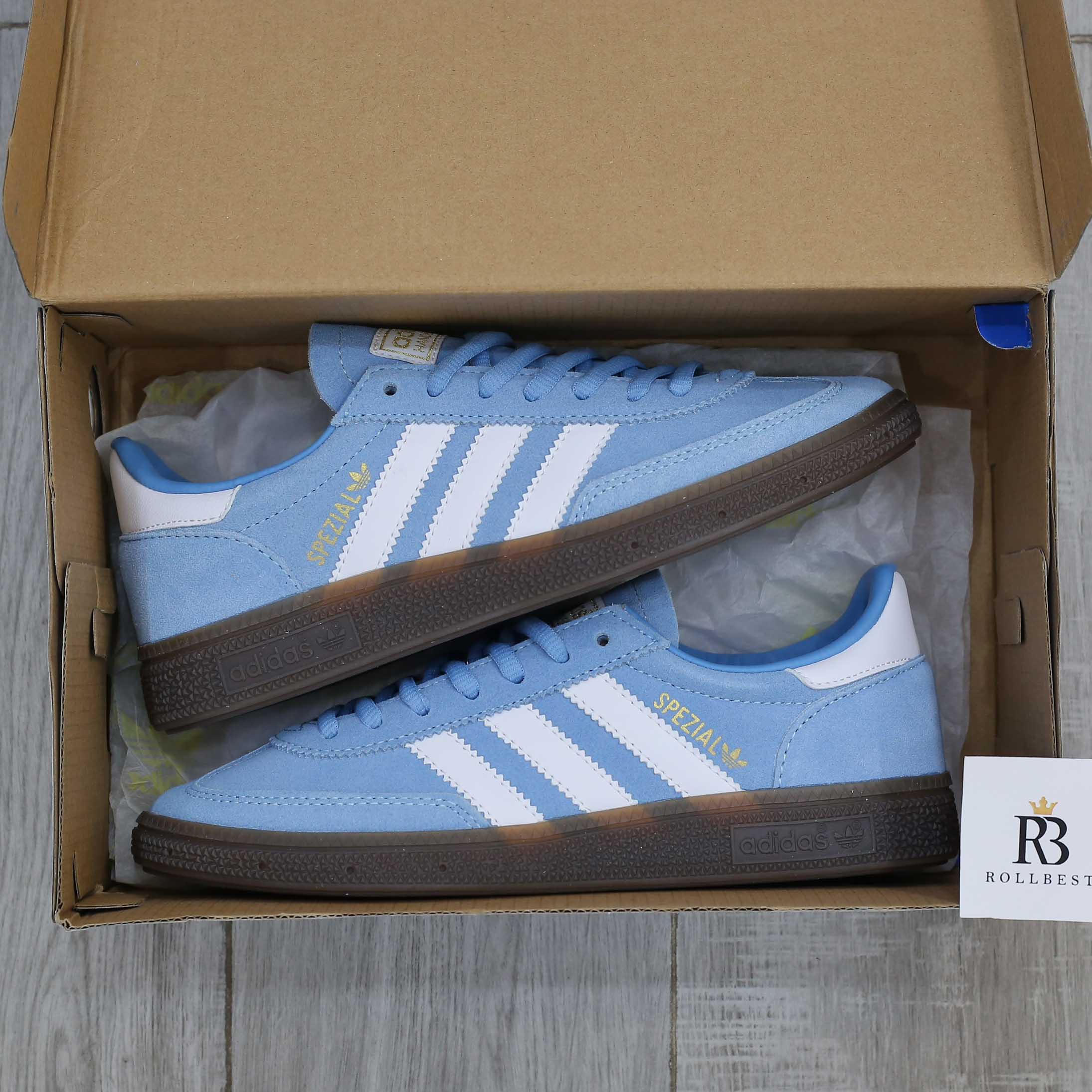 Giày Adidas Handball Spezial Light Blue Like Auth