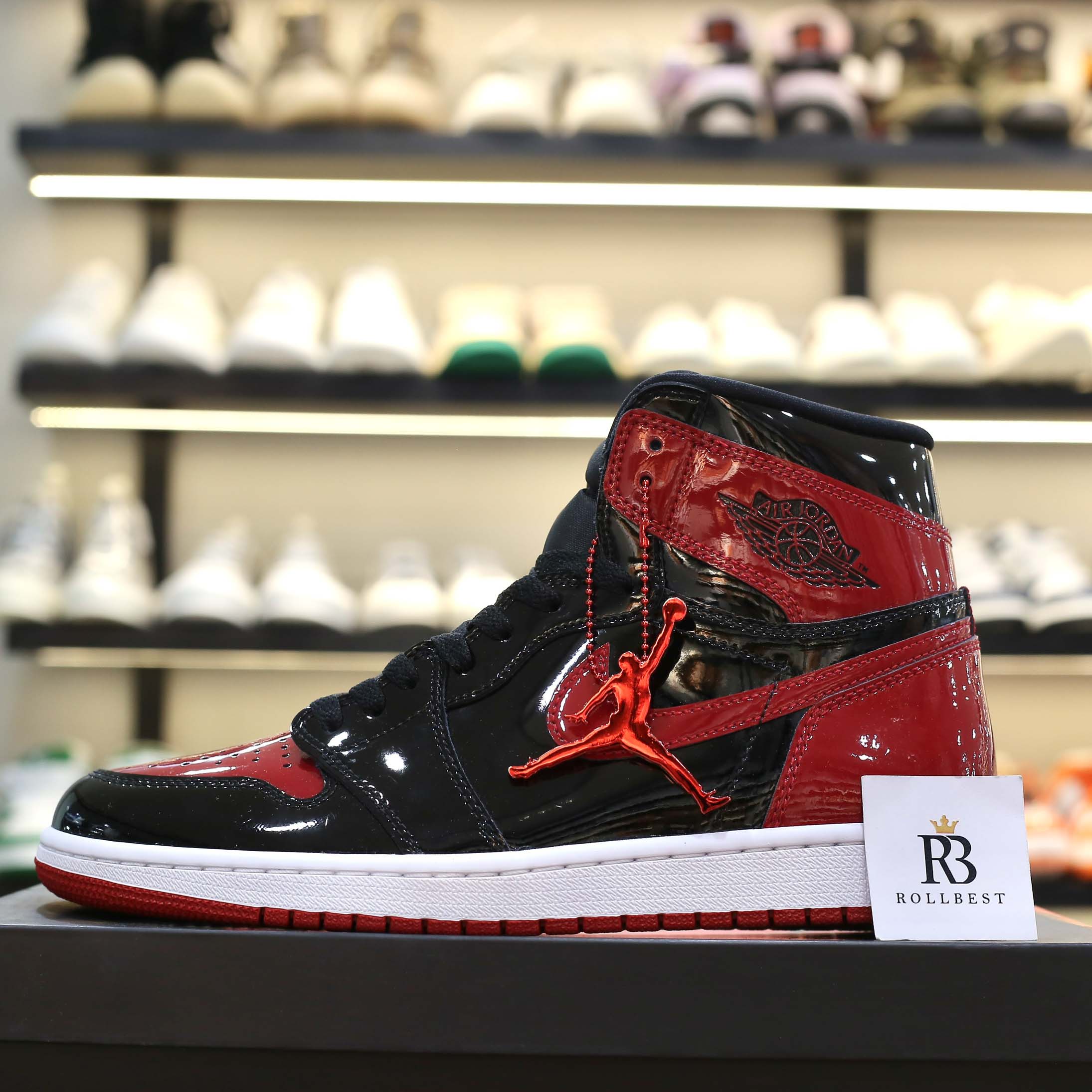 Giày Air Jordan 1 Retro High OG GS 'Patent Bred' Best Quality