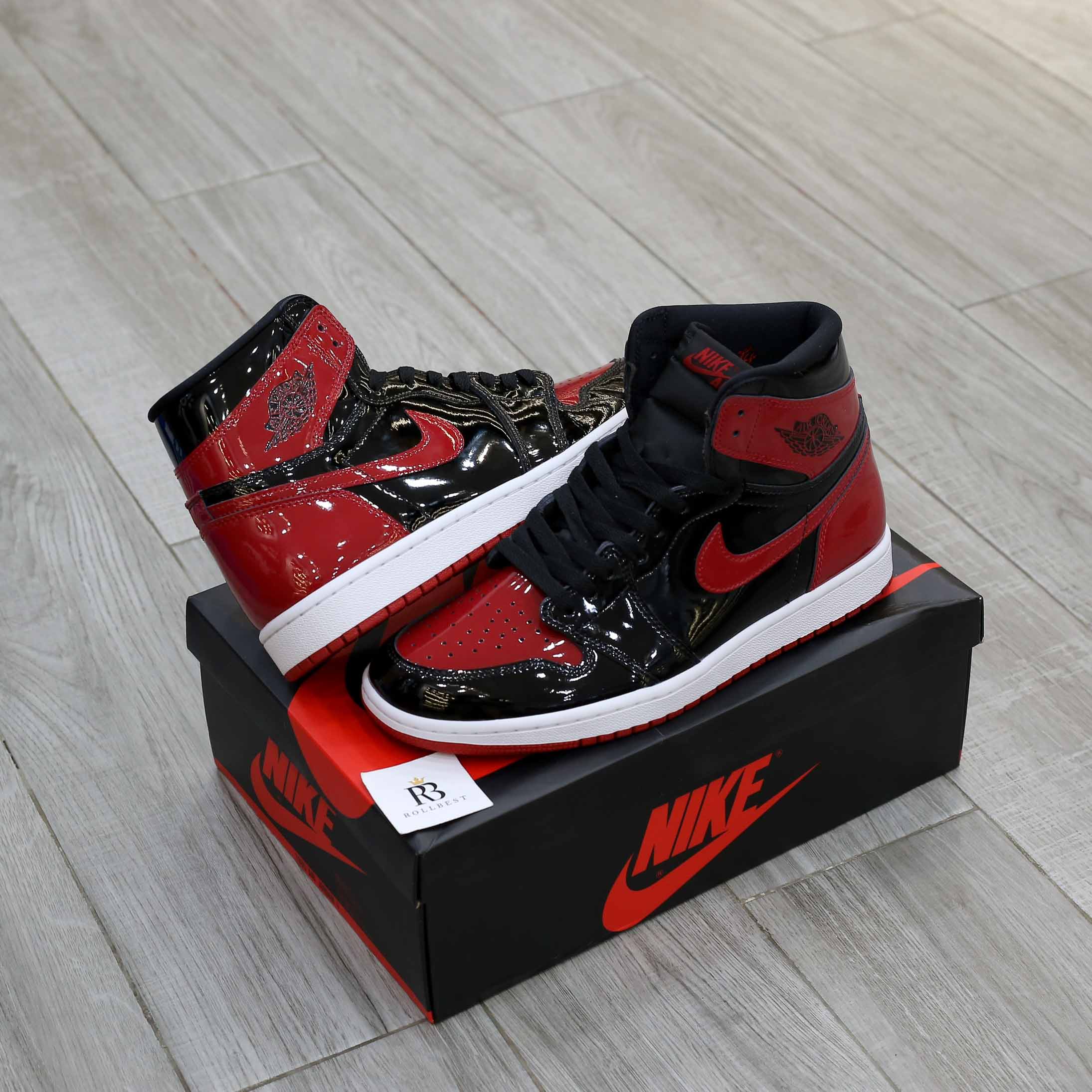 Giày Air Jordan 1 Retro High OG GS 'Patent Bred' Best Quality