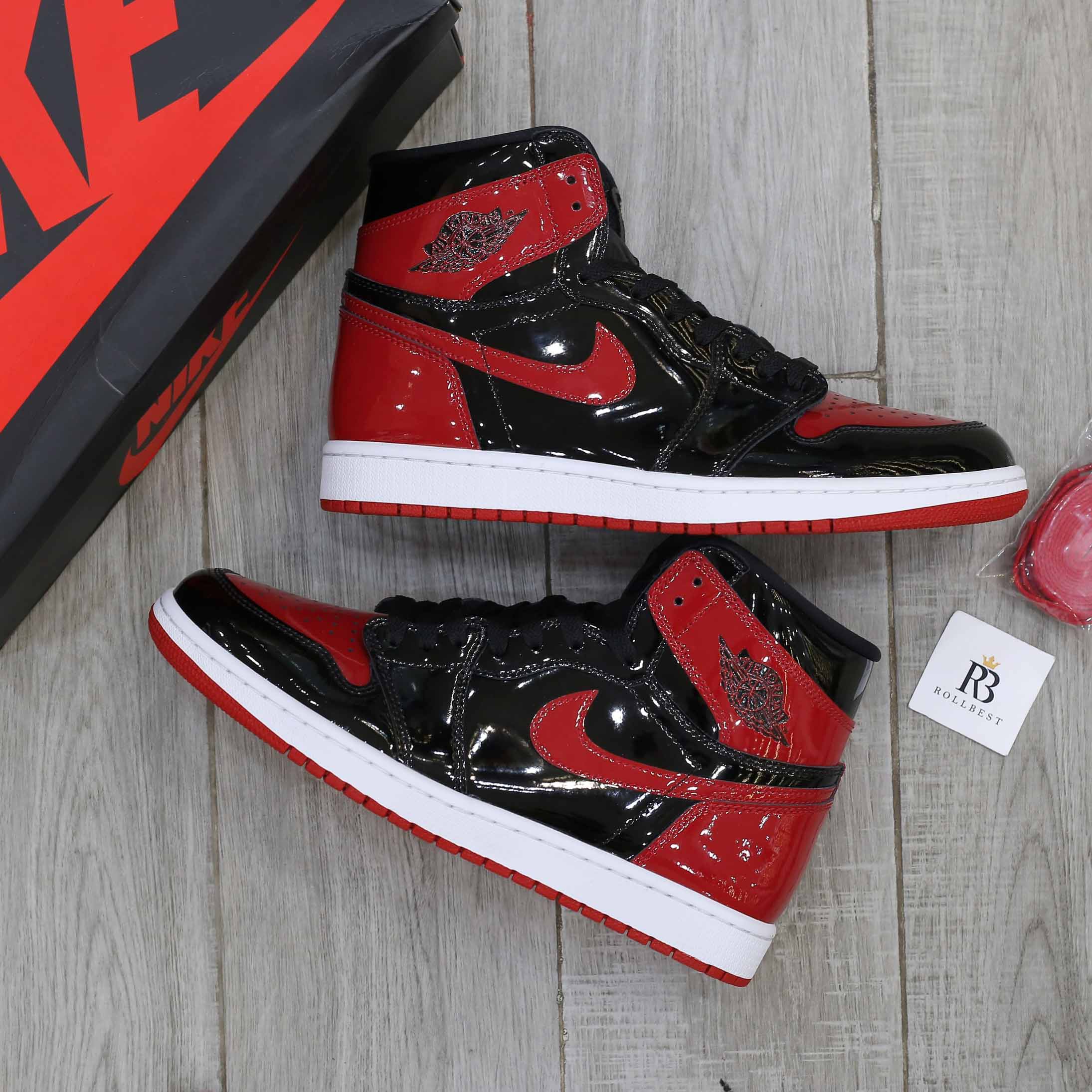 Giày Air Jordan 1 Retro High OG GS 'Patent Bred' Best Quality