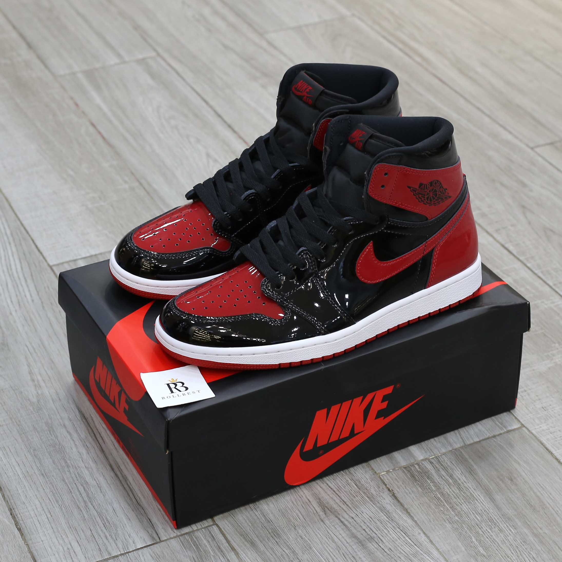 Giày Air Jordan 1 Retro High OG GS 'Patent Bred' Best Quality