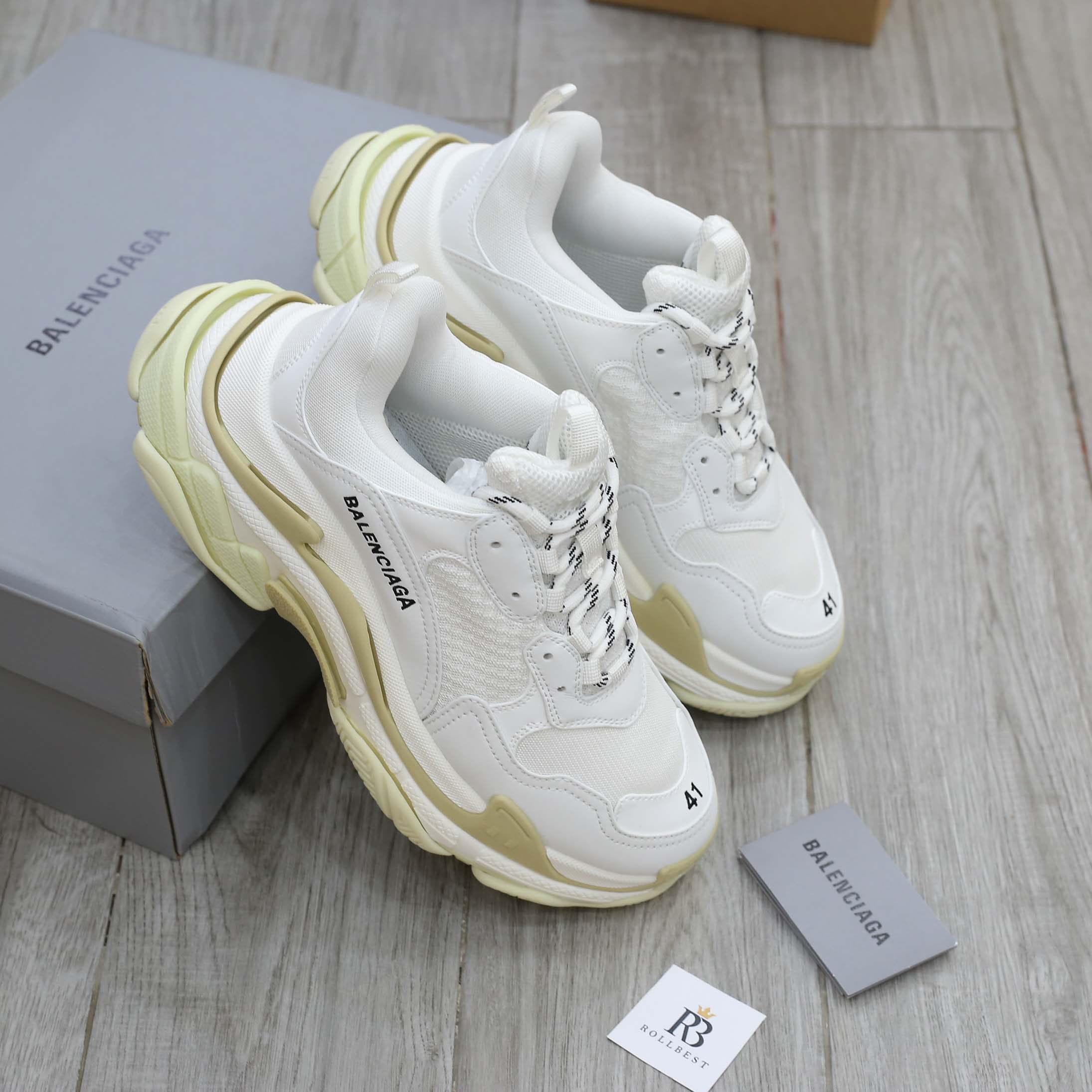 Giày Balenciaga Triple S White Best Quality