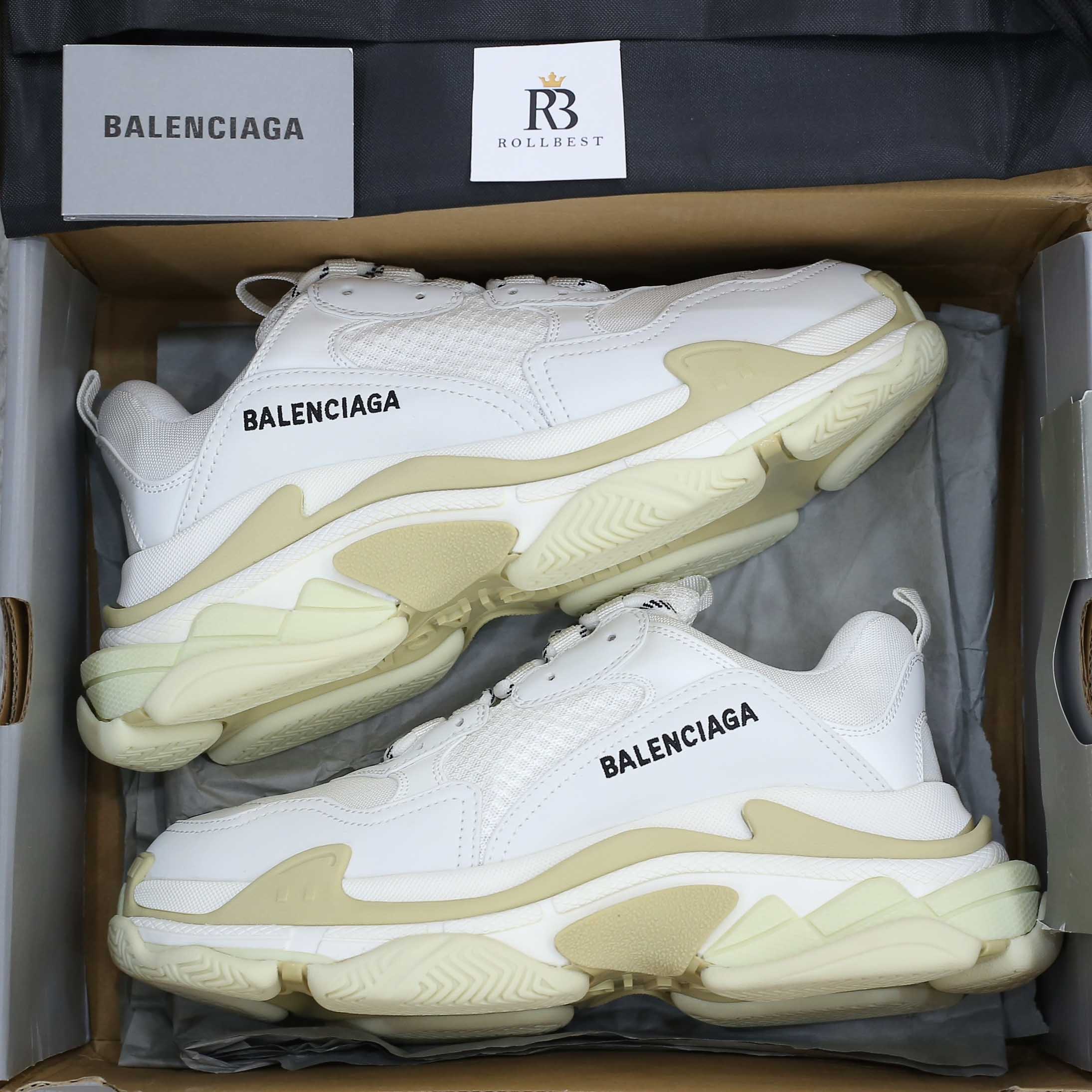 Giày Balenciaga Triple S White Best Quality