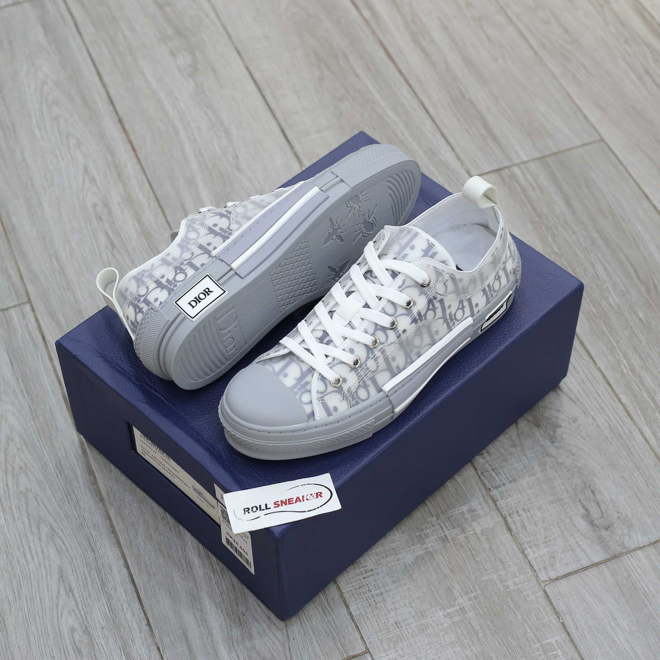 Giày Dior B23 Low White Navy Blue