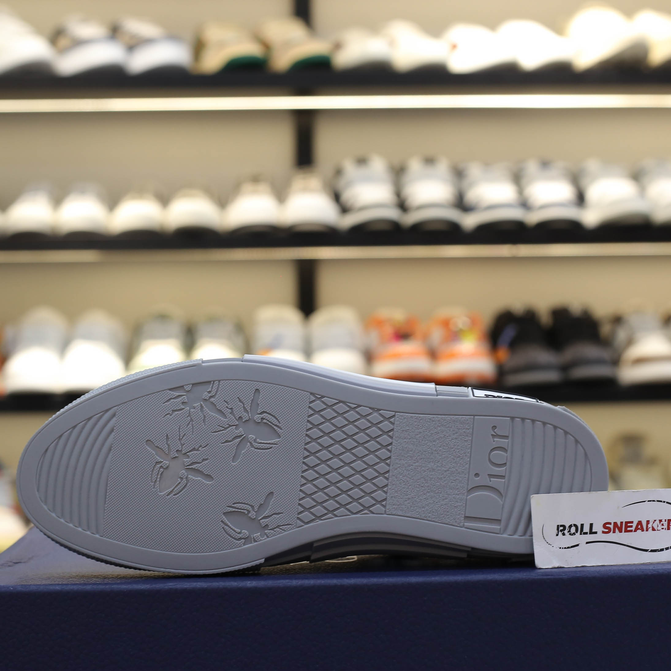 Giày Dior B23 Low White Navy Blue