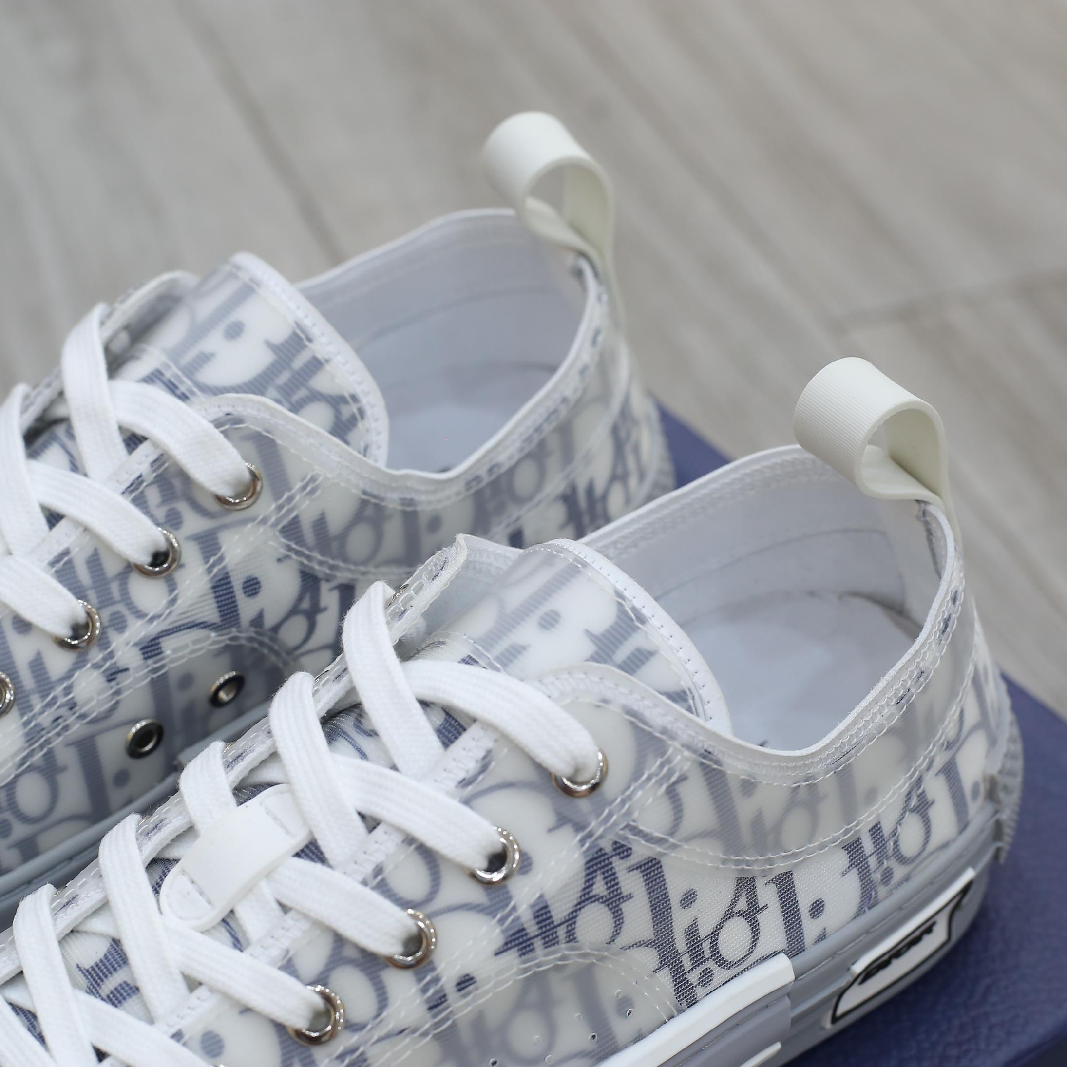 Giày Dior B23 Low White Navy Blue