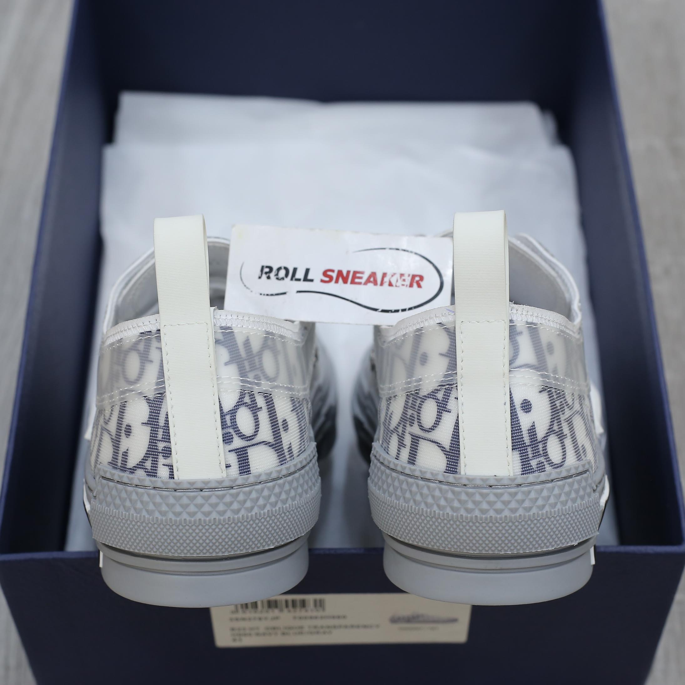 Giày Dior B23 Low White Navy Blue