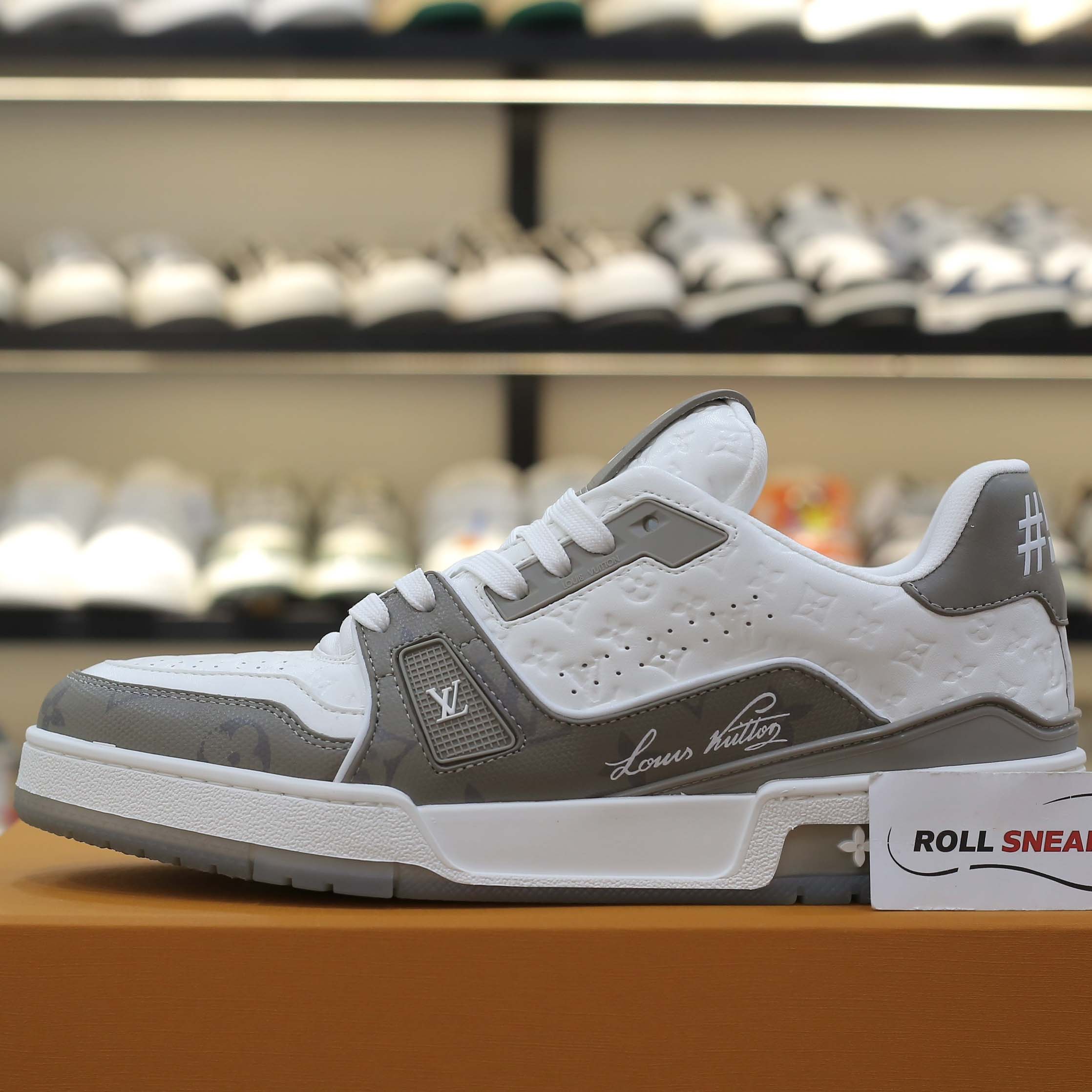 Giày Louis Vuiton #54 Trainer Arch Light Grey White Like Auth