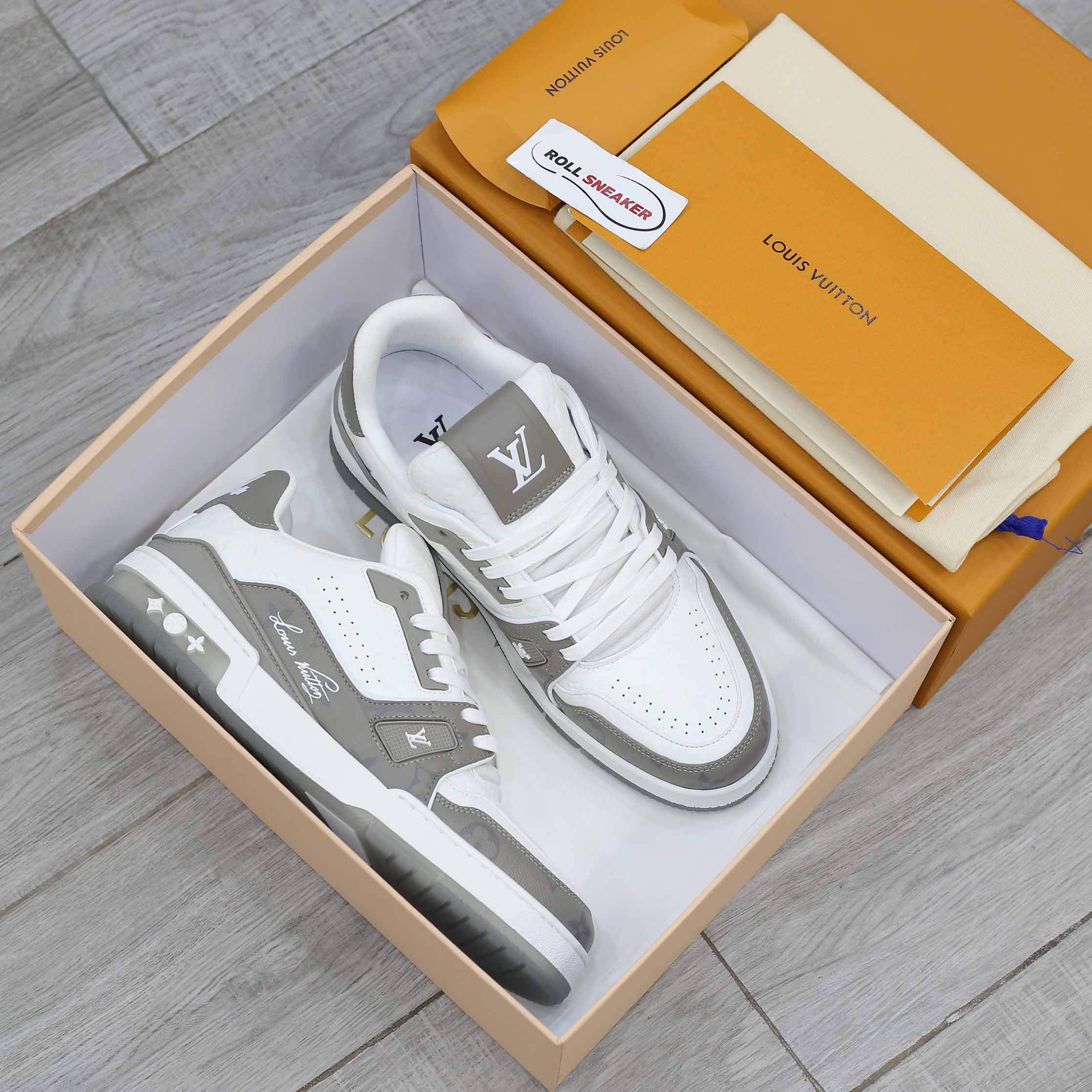 Giày Louis Vuiton #54 Trainer Arch Light Grey White Like Auth