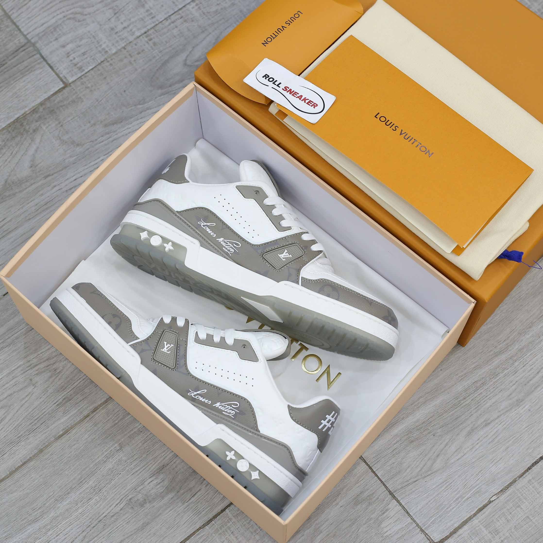 Giày Louis Vuiton #54 Trainer Arch Light Grey White Like Auth