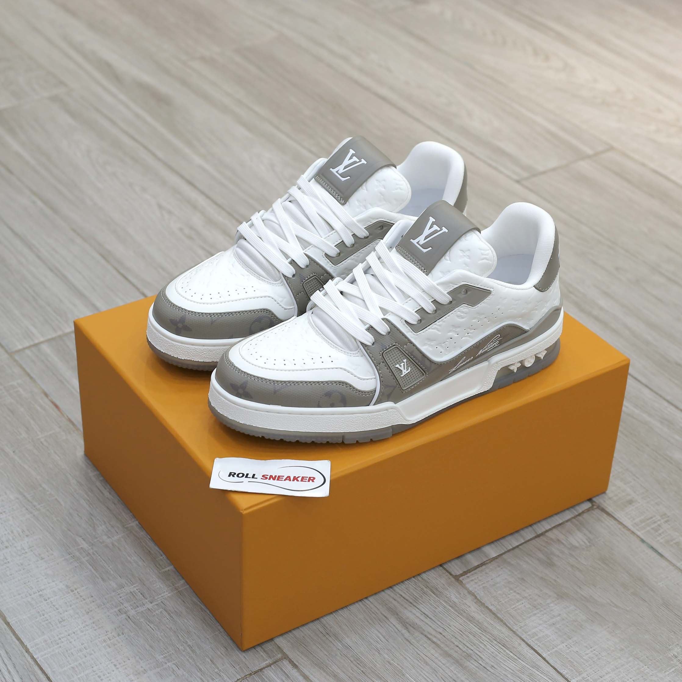 Giày Louis Vuiton #54 Trainer Arch Light Grey White Like Auth