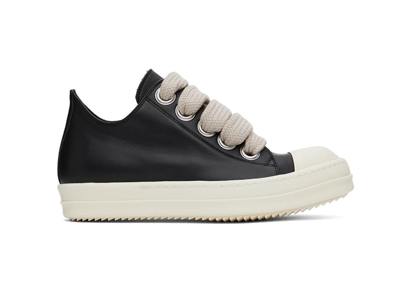 Rick Owens Jumbo Lace Low Sneakers in Black