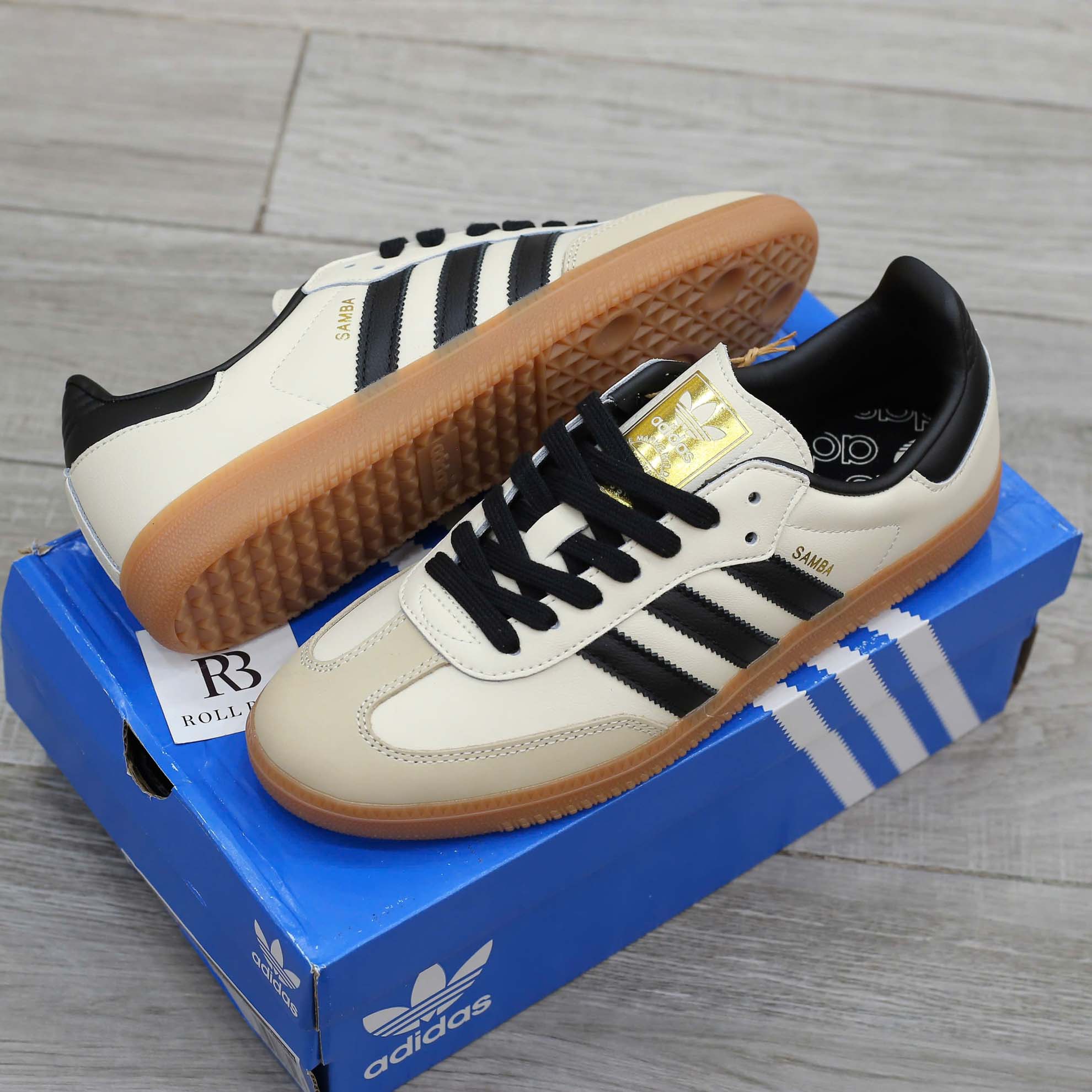Giày Adidas Samba OG White Black Sand Strata Best Quality
