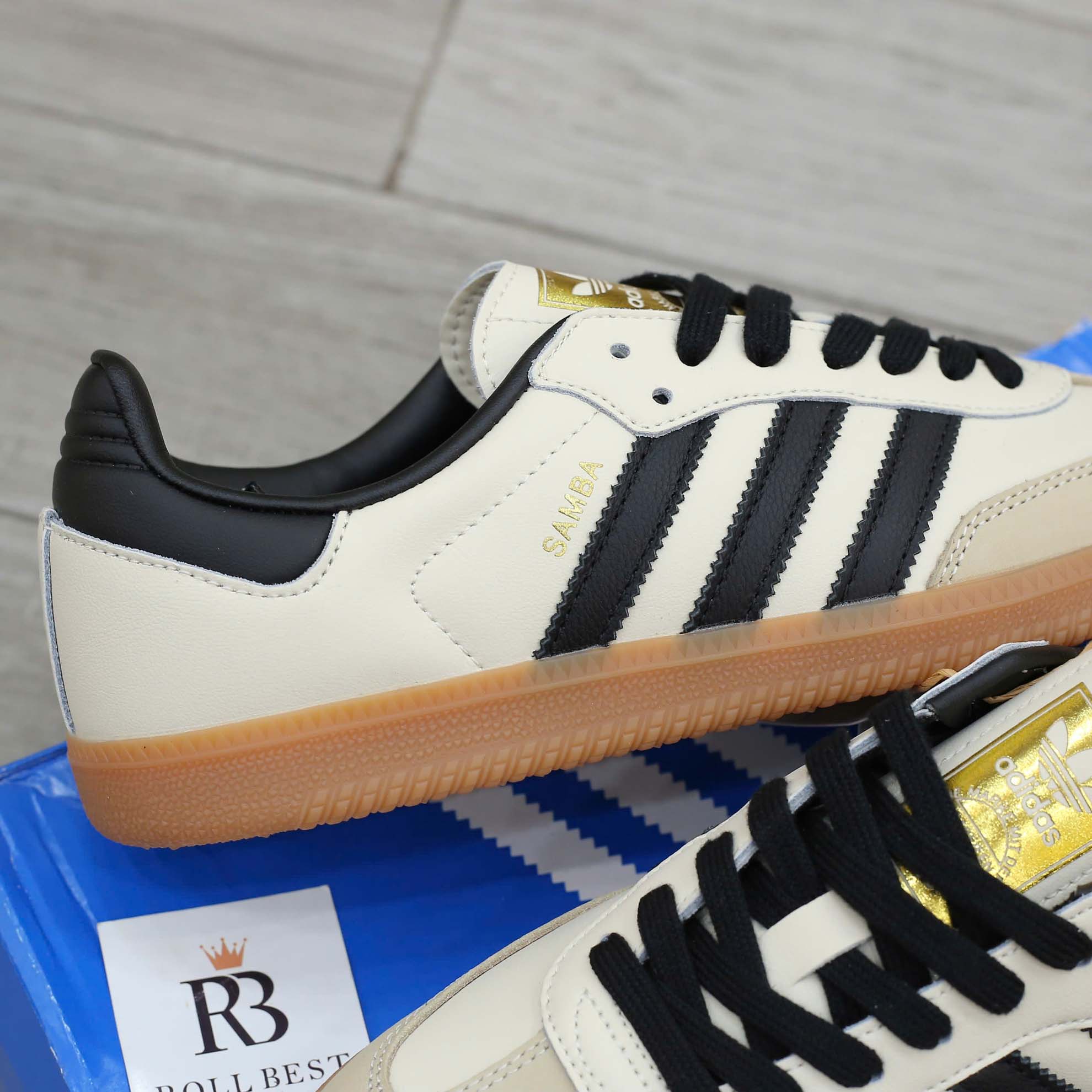 Giày Adidas Samba OG White Black Sand Strata Best Quality